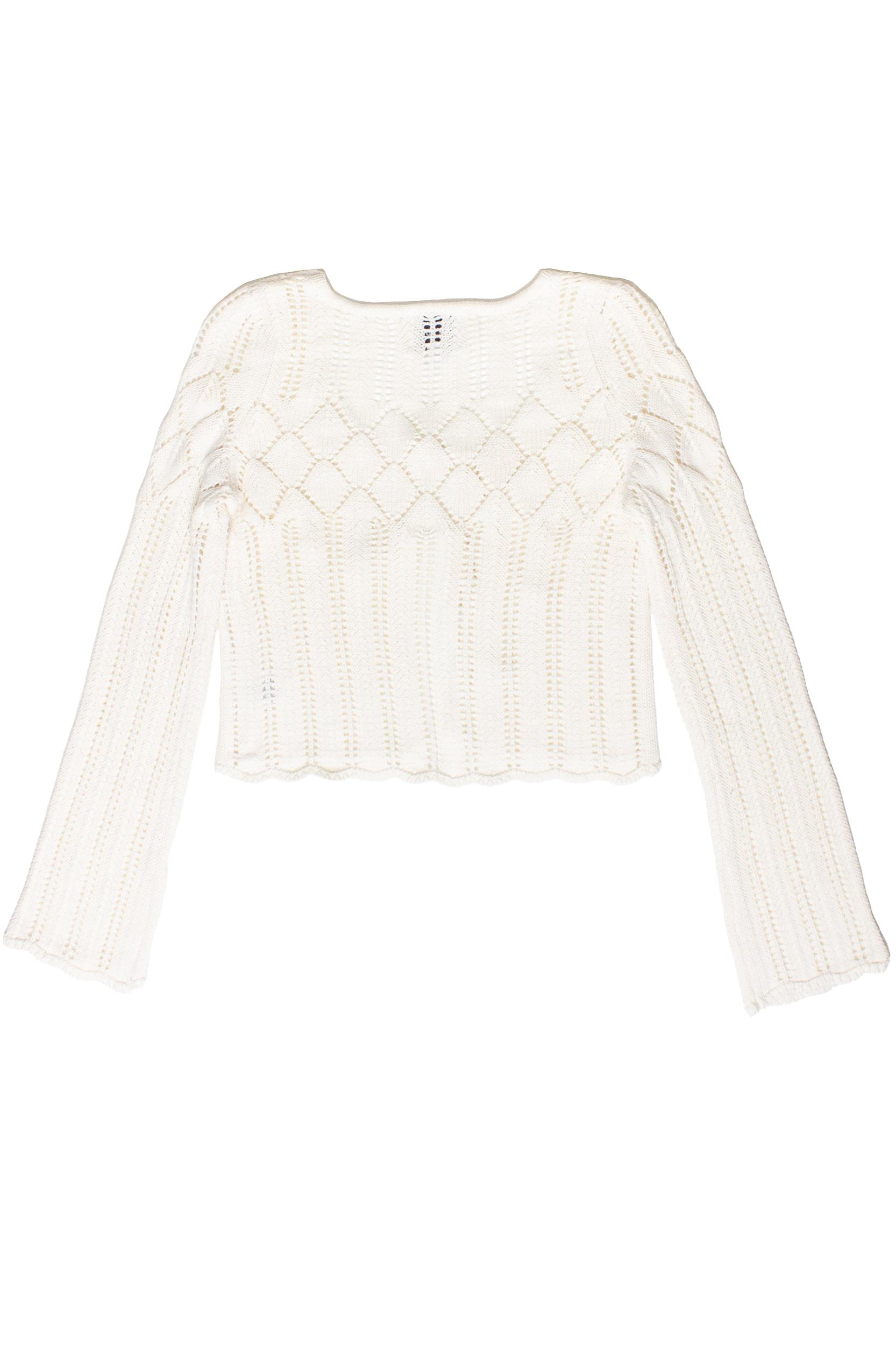 Knit Pointelle Double Tie Front Cardigan Product Image