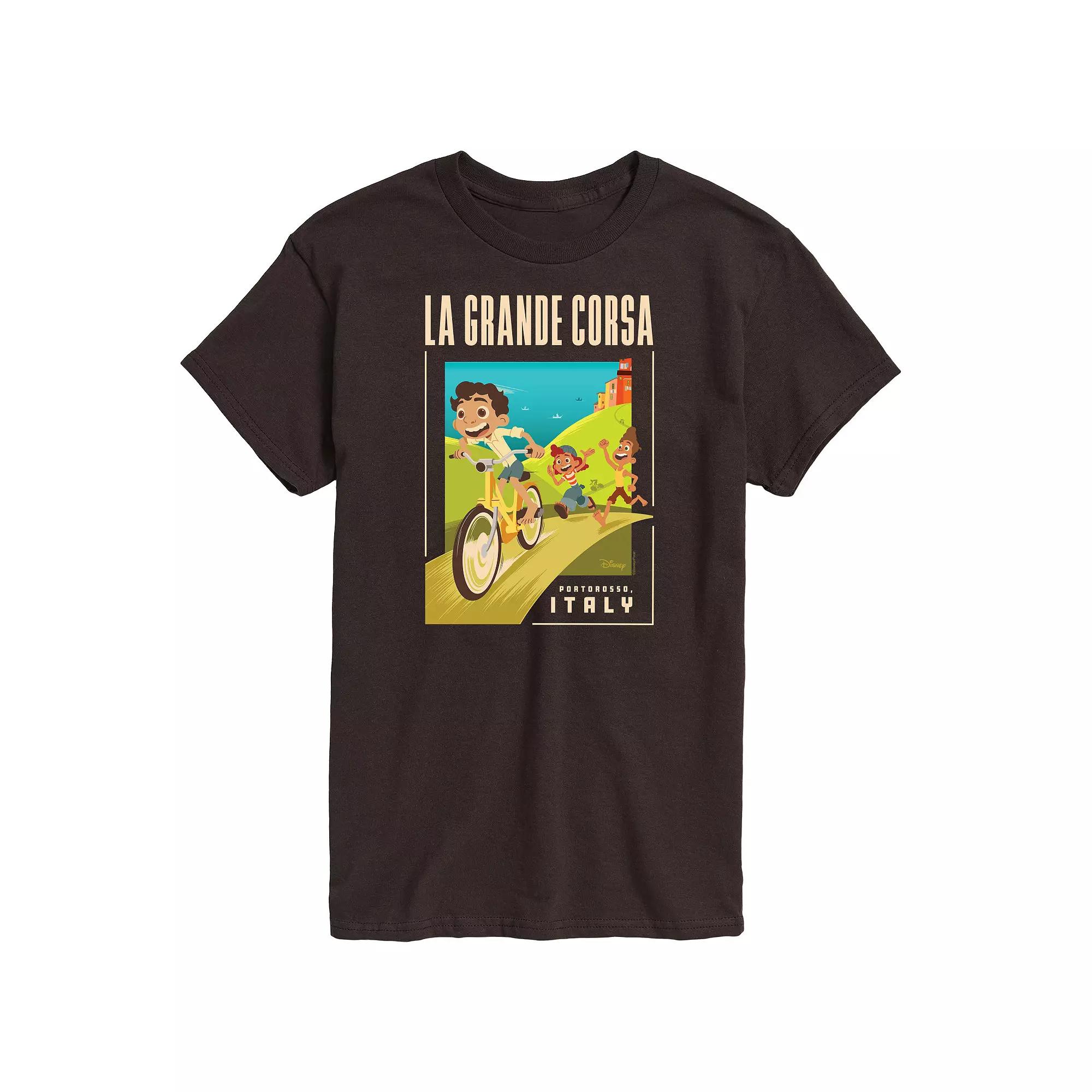 Disney's Luca Men's La Grande Postcard Graphic Tee,  Product Image