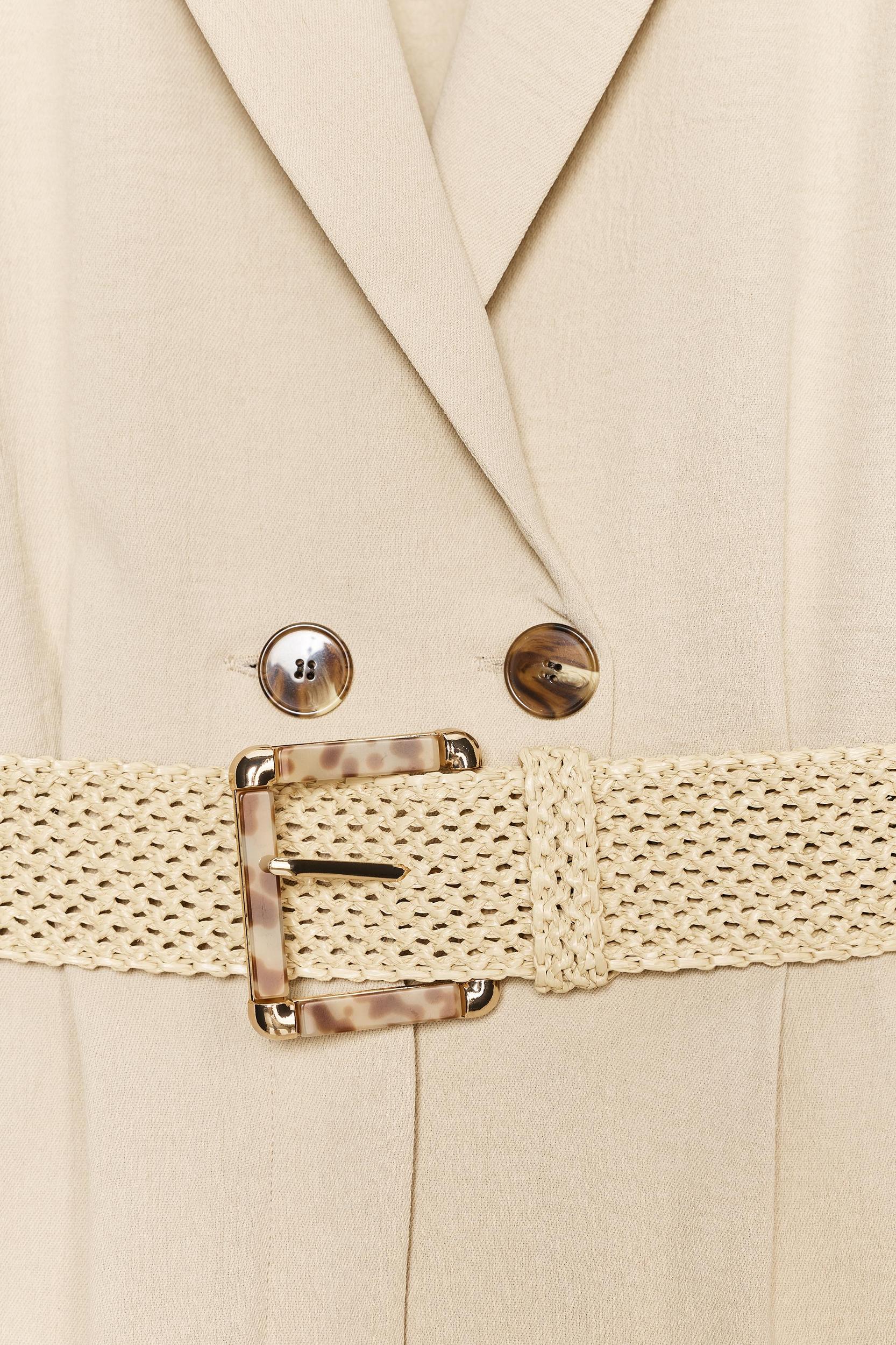 BELTED SHORT SLEEVE JUMPSUIT Product Image