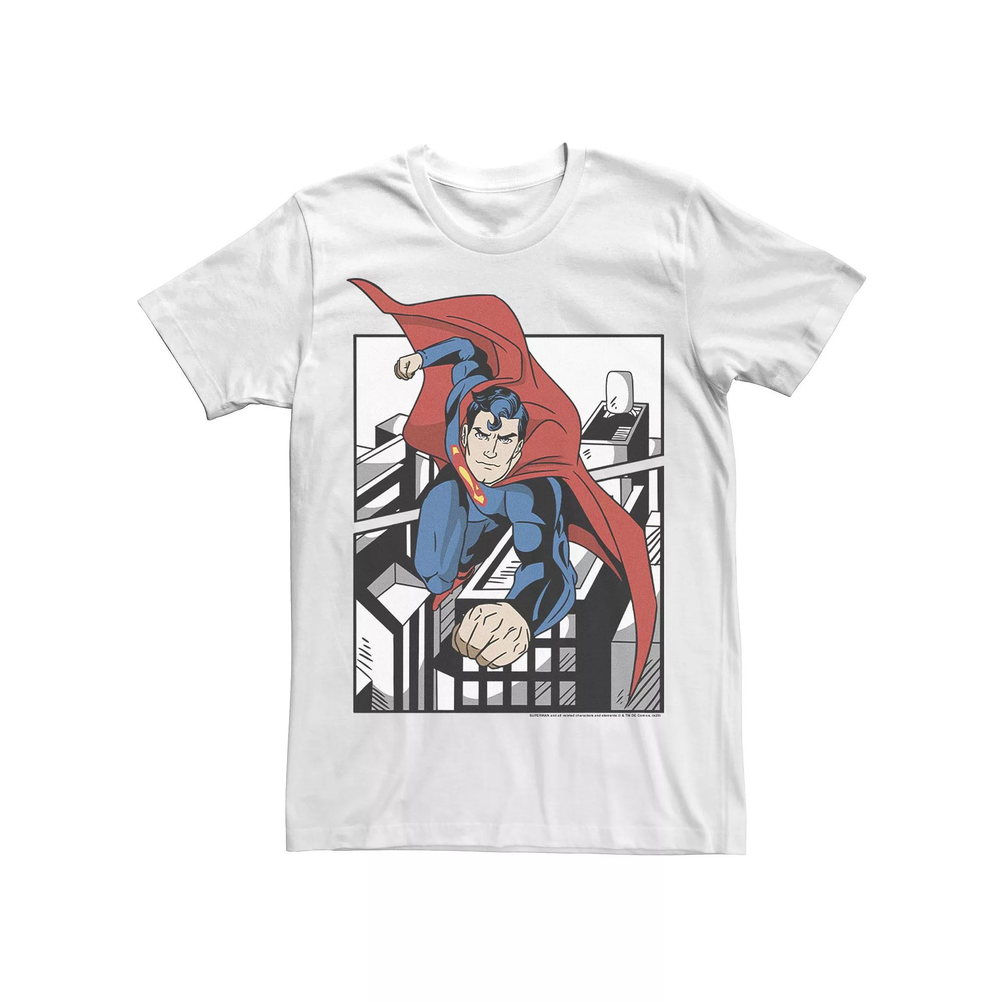 Men's DC Fandome Superman Flight Poster Tee, Size: XL, White Product Image