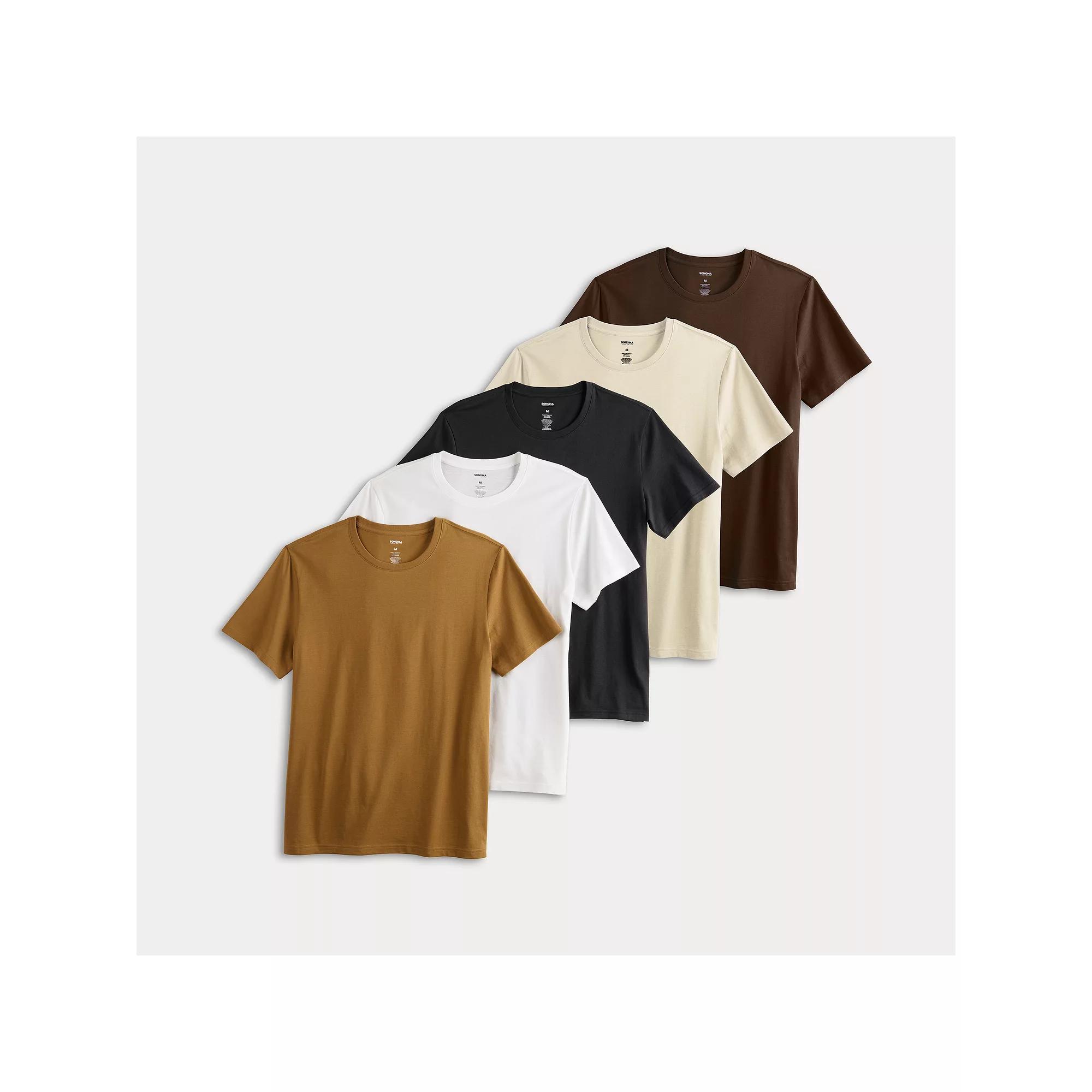 Men's Sonoma Goods For Life® Supersoft 5-Pack Crewneck Tees,  Product Image