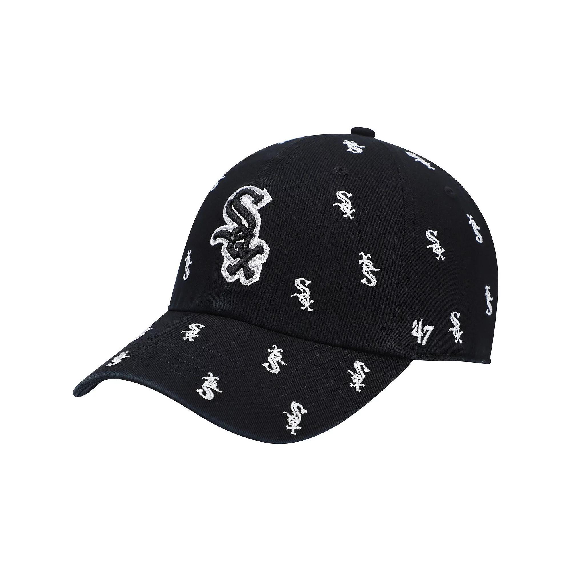 Women's '47 Black Chicago White Sox Confetti Clean Up Adjustable Hat Product Image