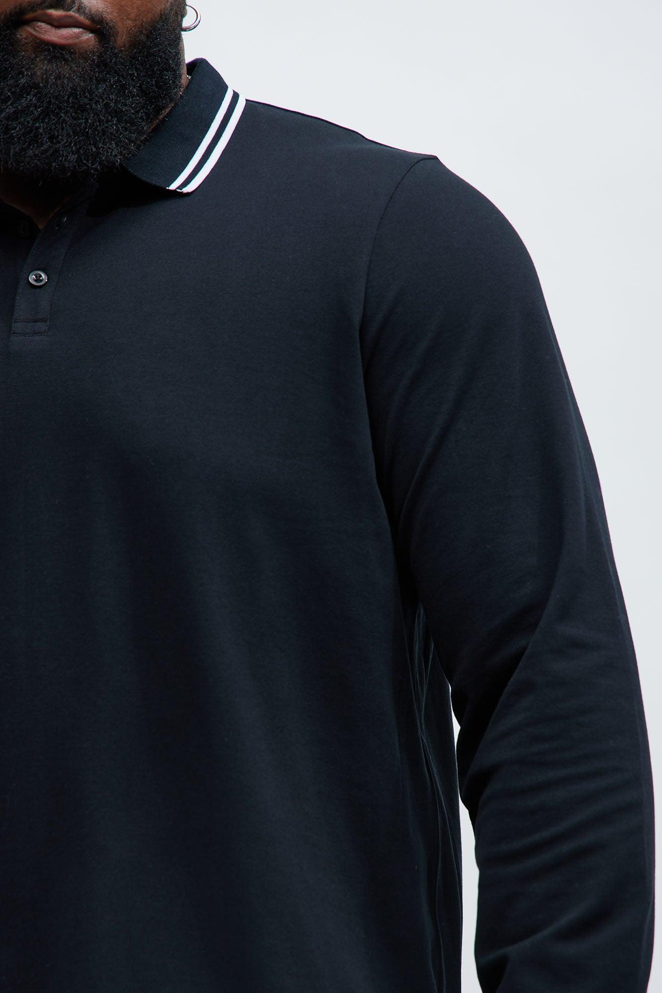 Wilson Long Sleeve Polo - Black Product Image