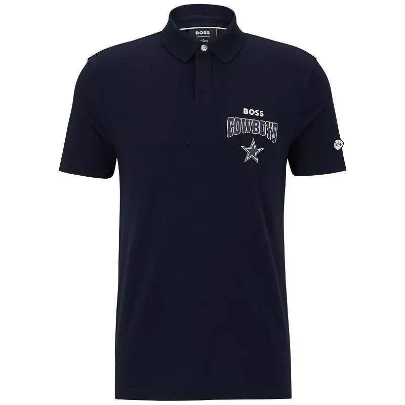 Men's BOSS X NFL Black/Royal Los Angeles Rams Punter Polo,  Product Image