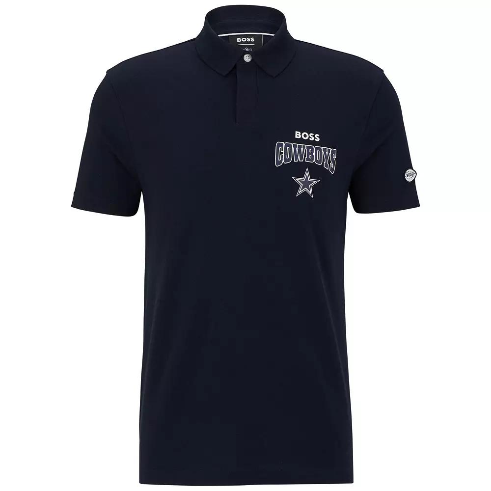 Men's BOSS X NFL Black/Royal Los Angeles Rams Punter Polo,  Product Image