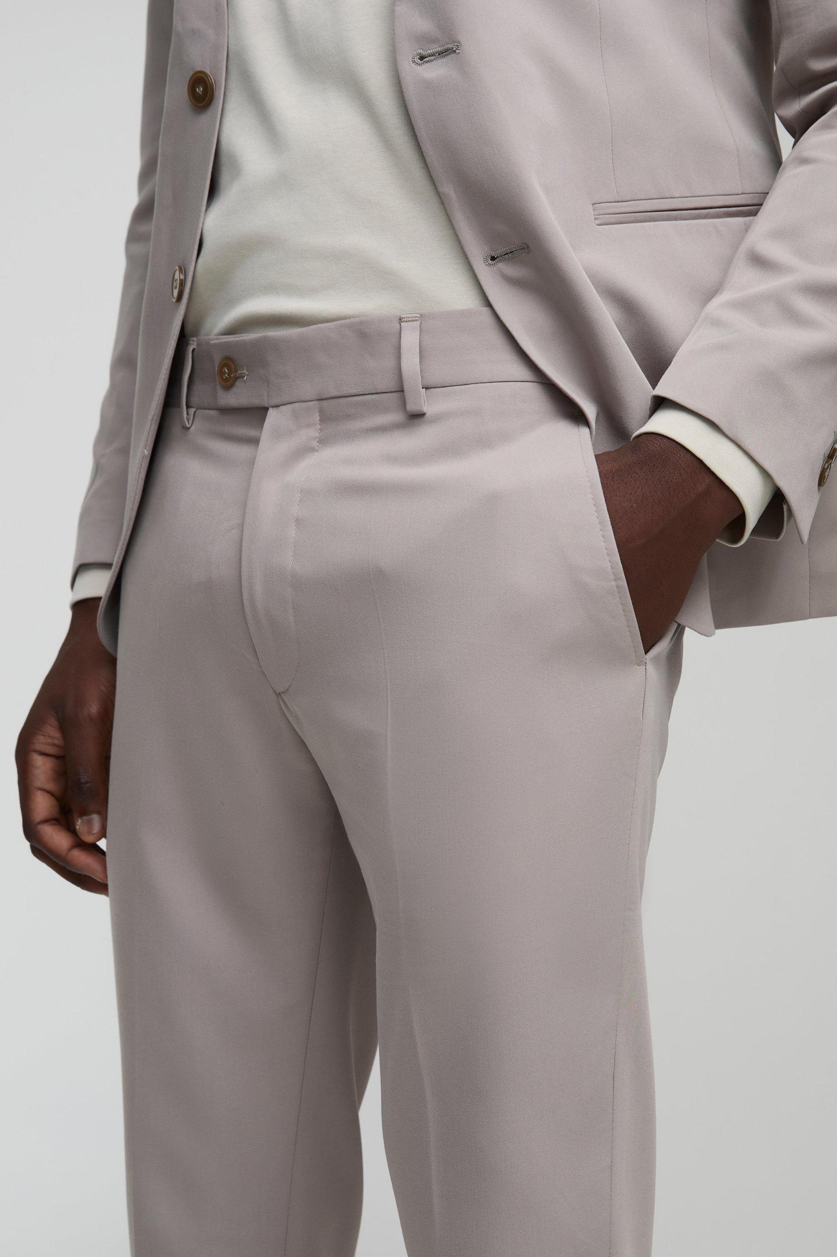 Skinny Fit Cropped Dress Pants | boohooMAN USA Product Image