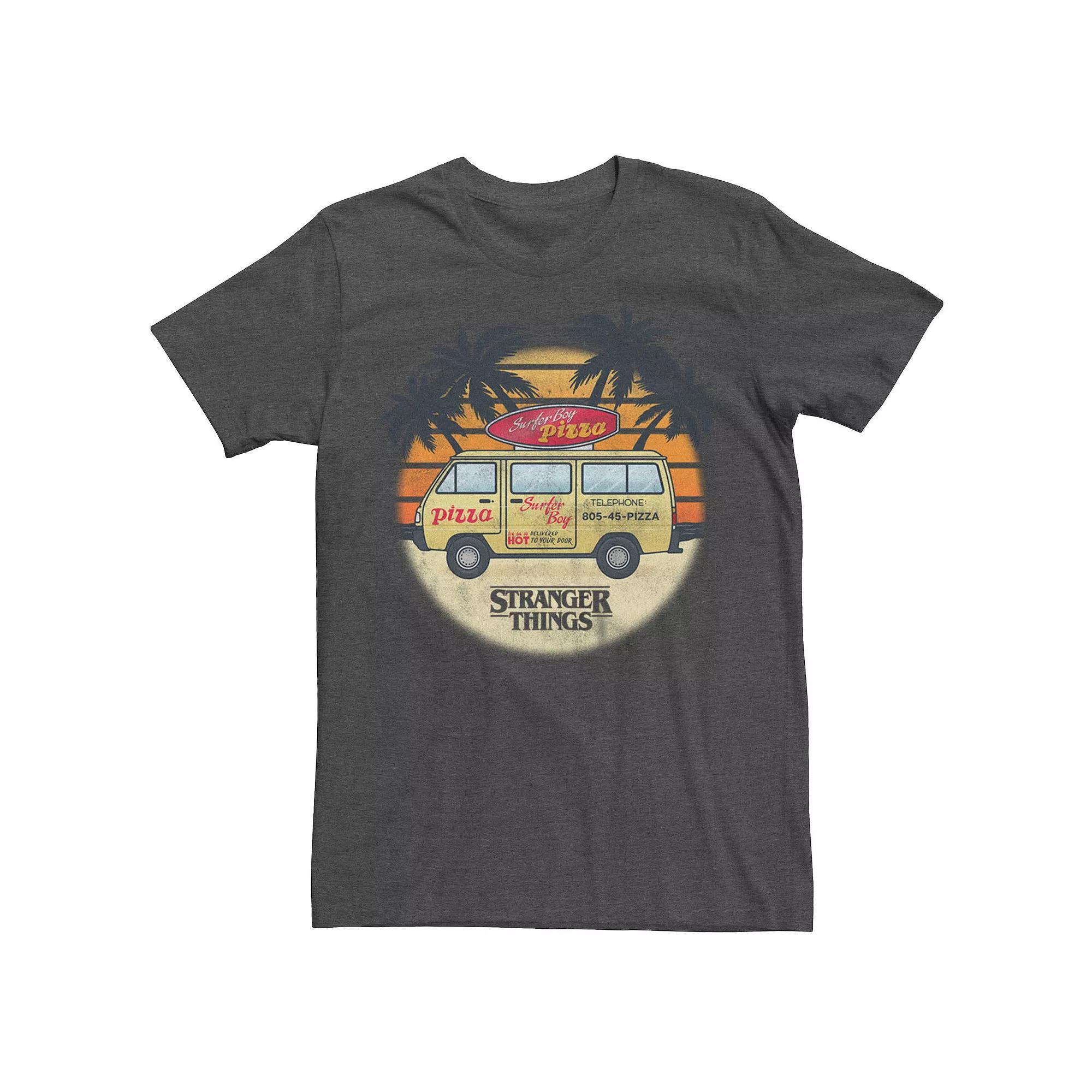 Men's Netflix Stranger Things Surfer Boy Pizza Tee,  Product Image