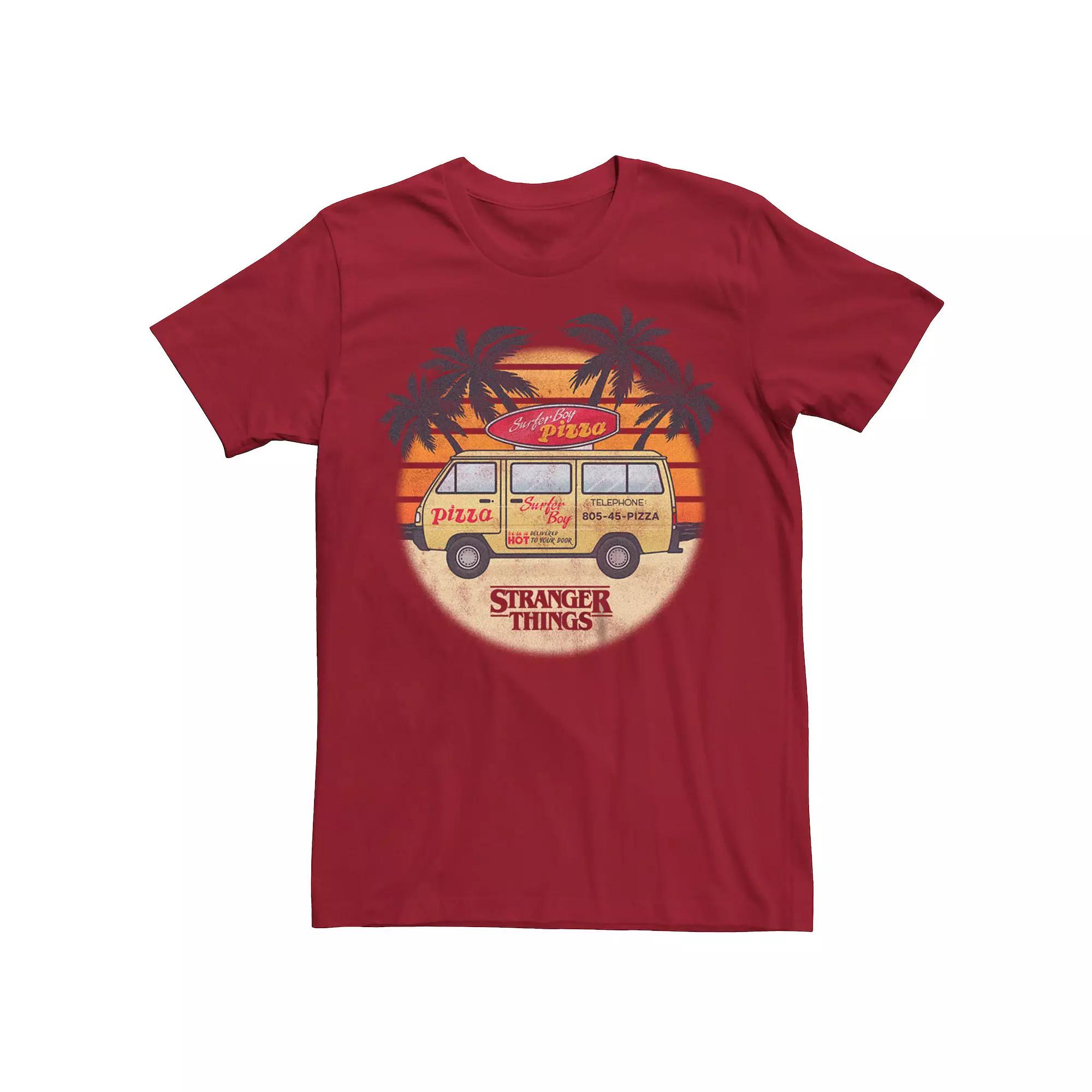 Men's Netflix Stranger Things Surfer Boy Pizza Tee,  Product Image