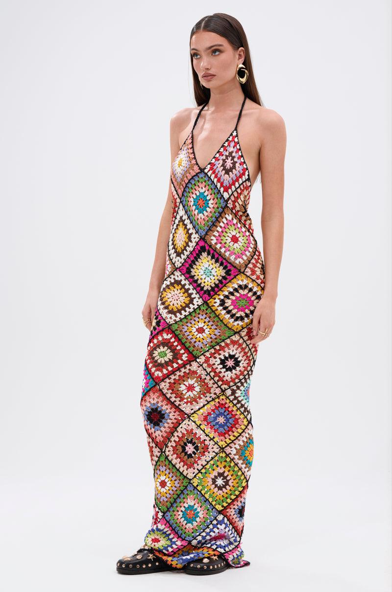 DONT LET ME GO CROCHET MAXI DRESS Product Image