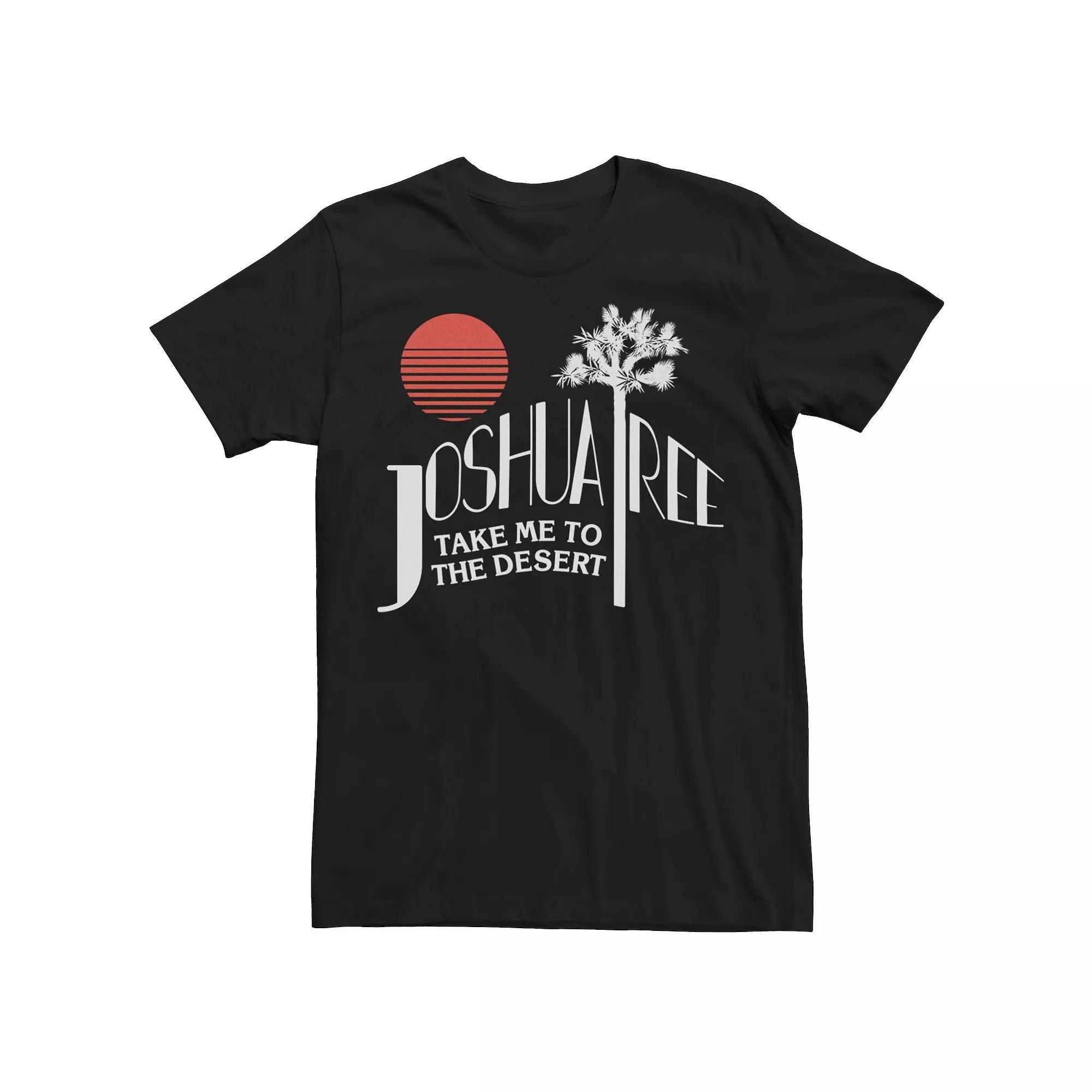 Men's Joshua Tree Take Me To the Desert Sun Text Tee, Size: XXL, Black Product Image