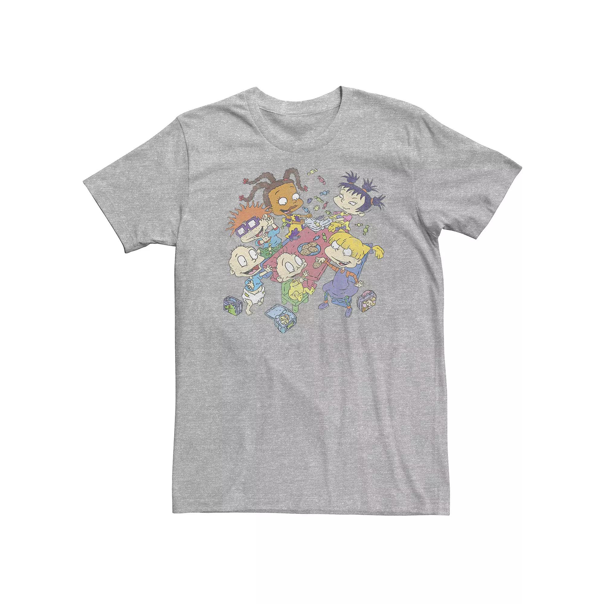 Big & Tall Nickelodeon Rugrats Group Candies And Cookies For All Tee, Men's, Size: XXL Tall, Athletic Grey Product Image