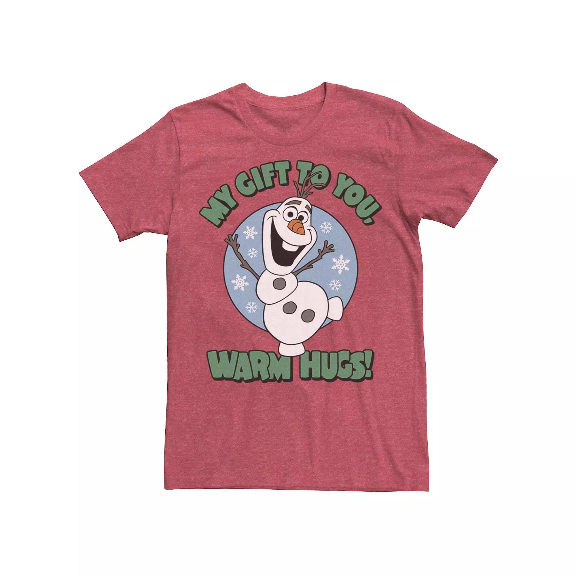 Disney's Frozen Olaf My Gift To You Warm Hugs Portrait Men's Tee,  Product Image