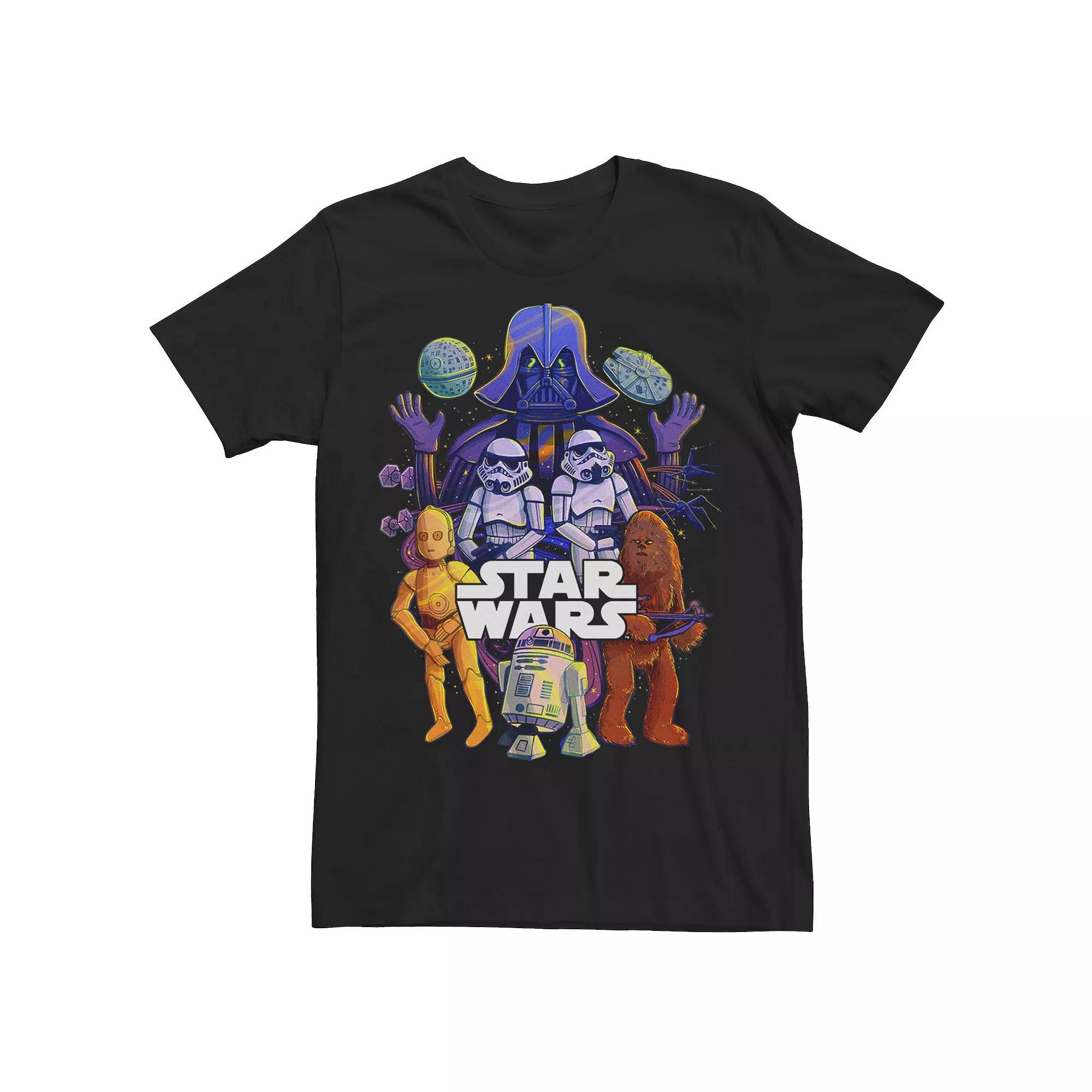 Men's Star Wars Colorful Group Art Graphic Tee,  Product Image