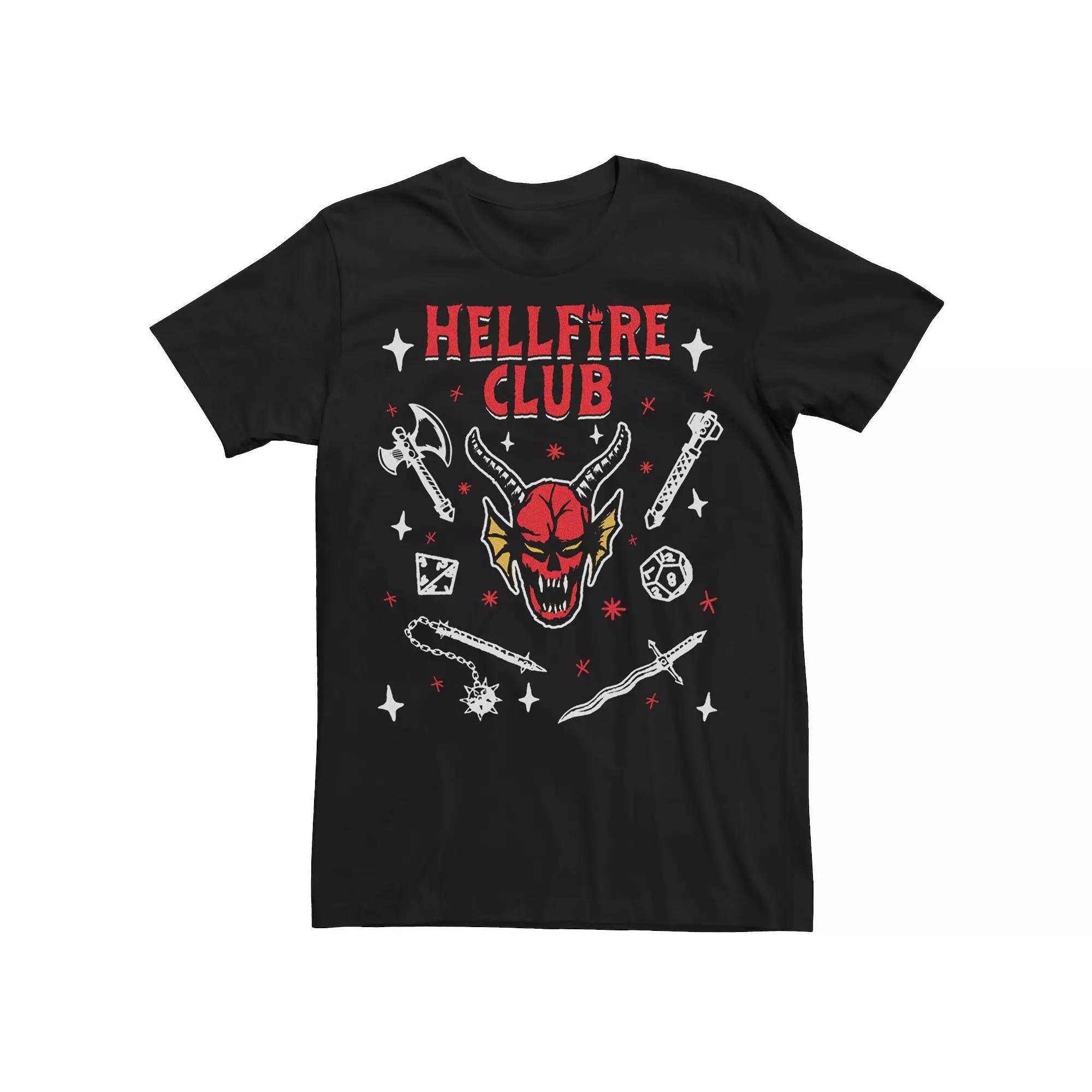 Men's Netflix - Stranger Things The Hellfire Club Mace Dagger Axe Tee,  Product Image