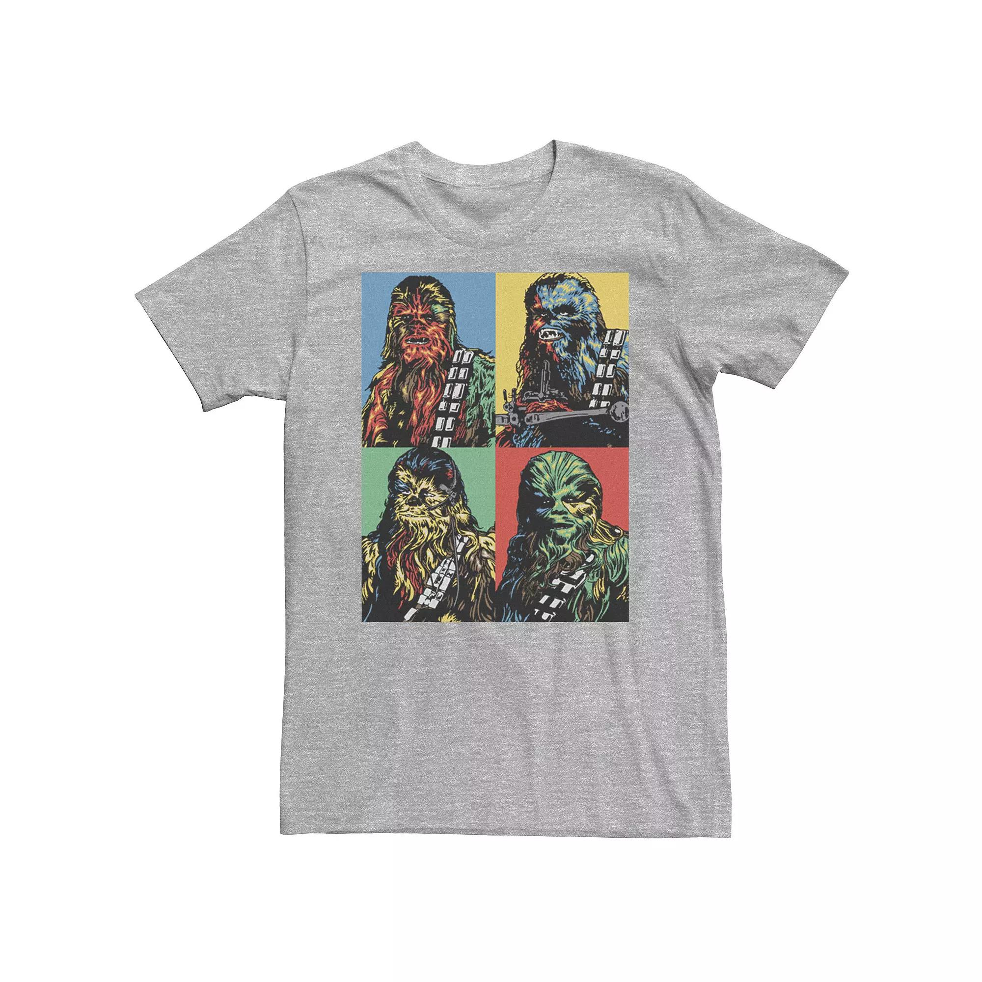 Men's Star Wars Chewbacca Colorful Panel Portrait Tee,  Product Image