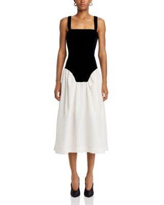 Georgina Color Blocked Midi Dress Product Image