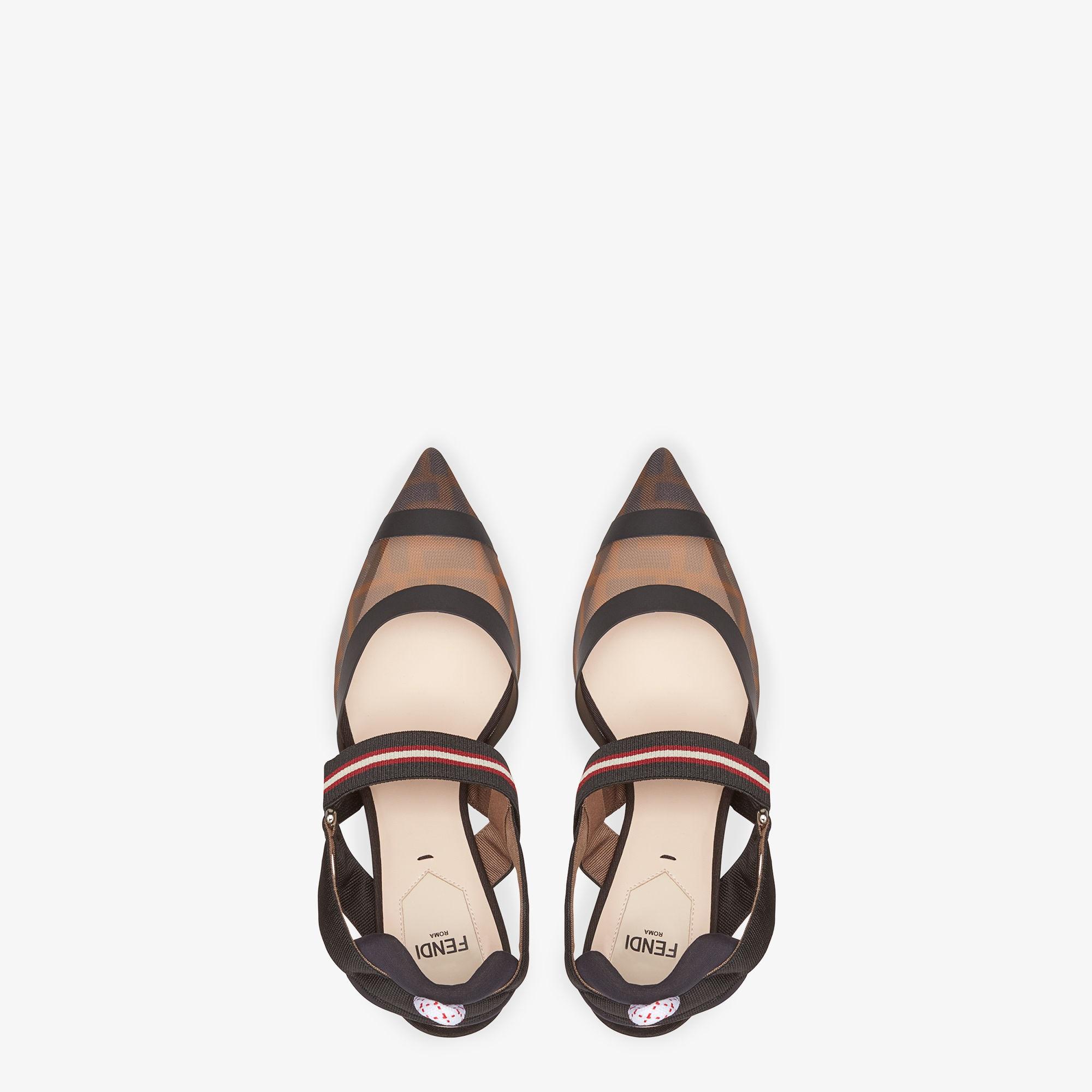 ColibrìMulticolor tech mesh medium-heel slingbacks Product Image