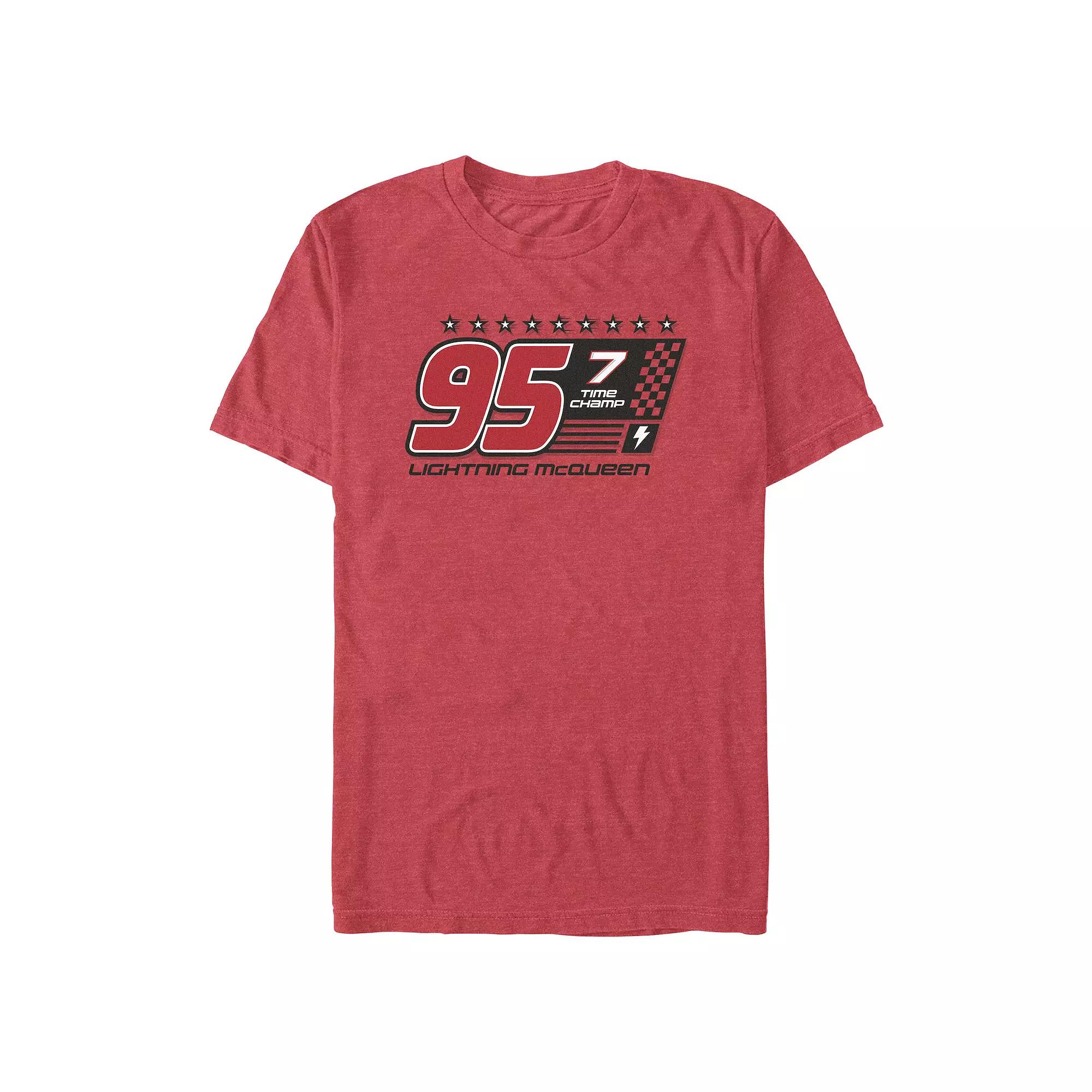Disney / Pixar's Cars Lightning McQueen 7 Time Champ Men's Graphic Tee,  Product Image