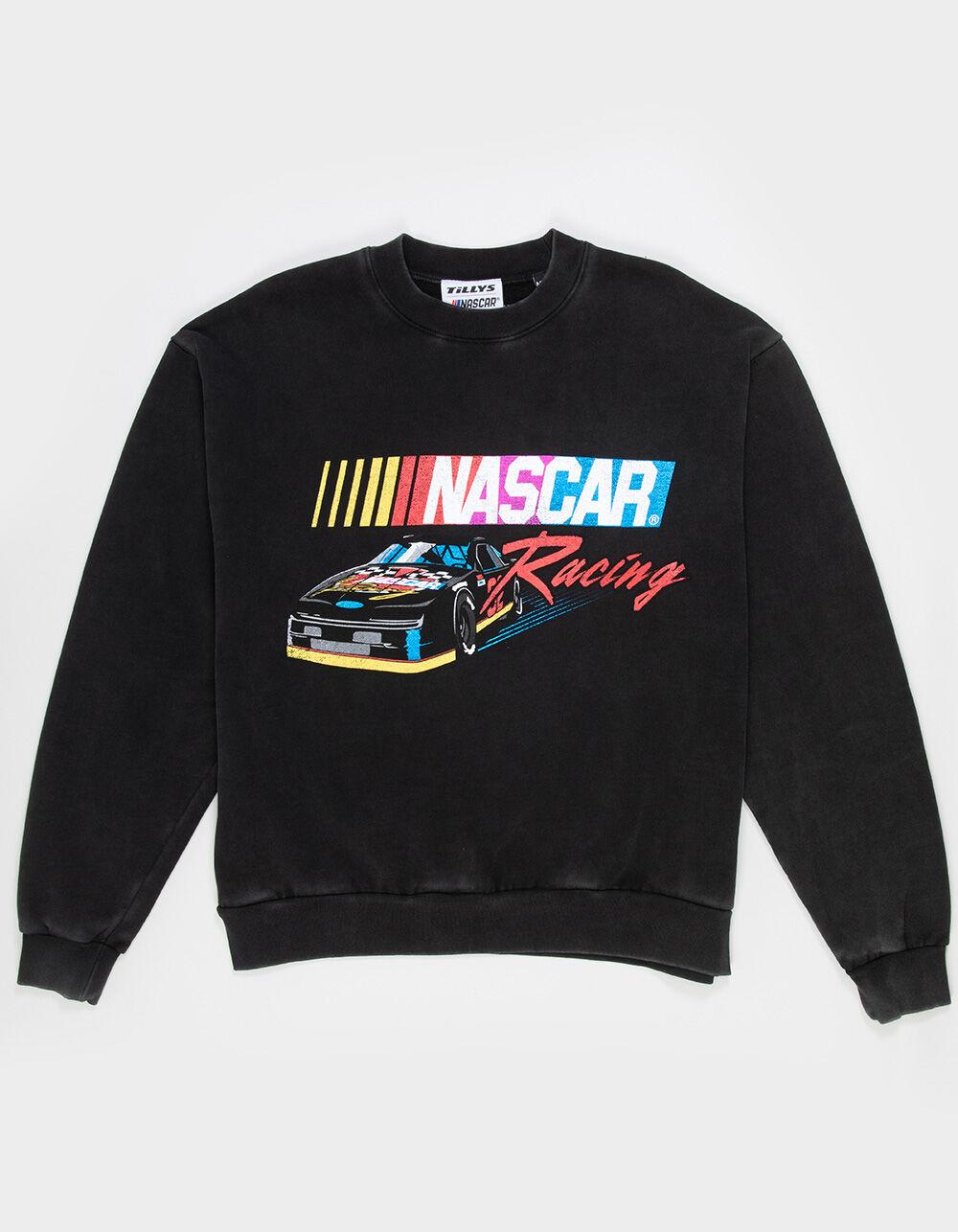 TILLYS x NASCAR Racing Mens Crewneck Sweatshirt - BLACK Product Image