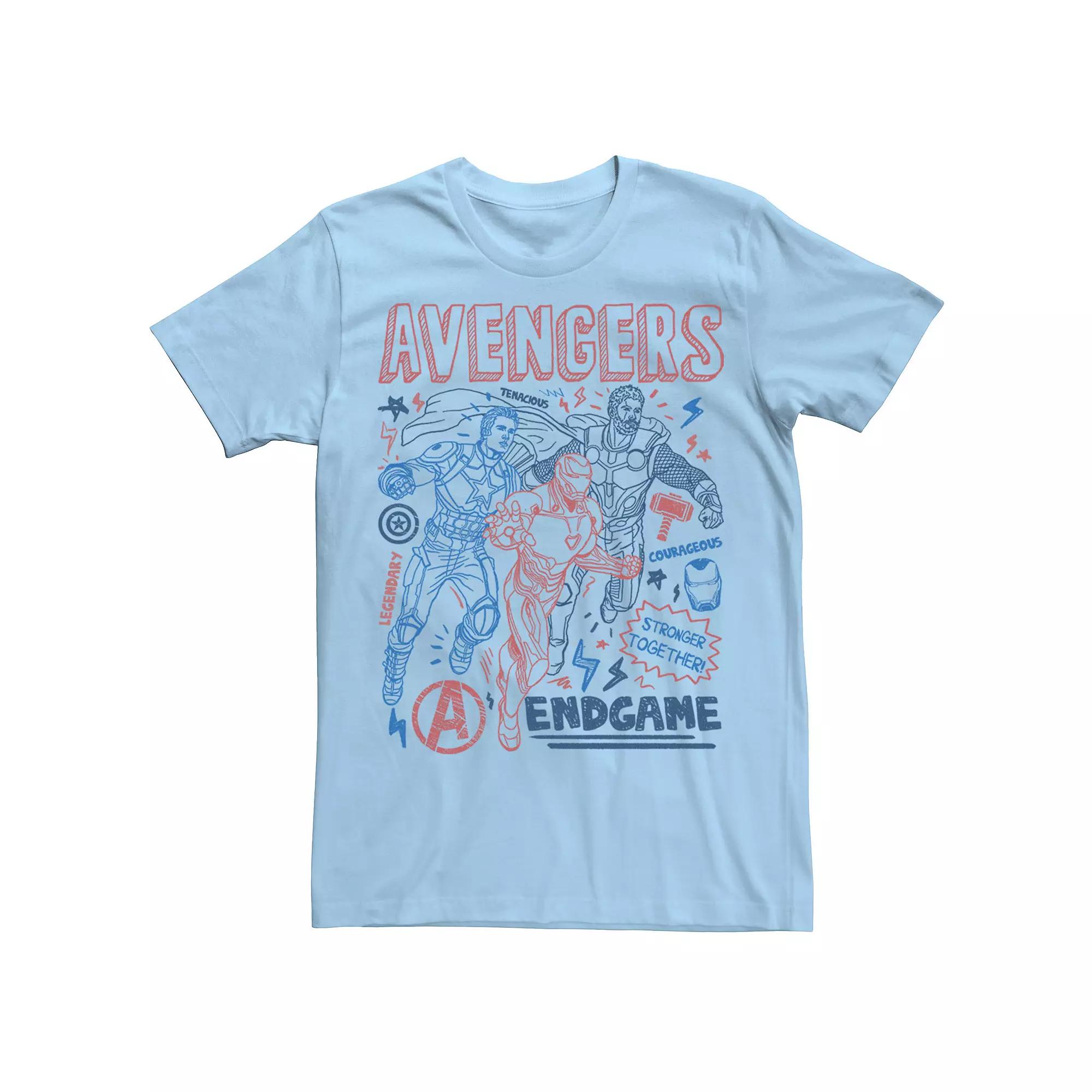 Men's Marvel Avengers Endgame Doodle Collage Logo Tee,  Product Image