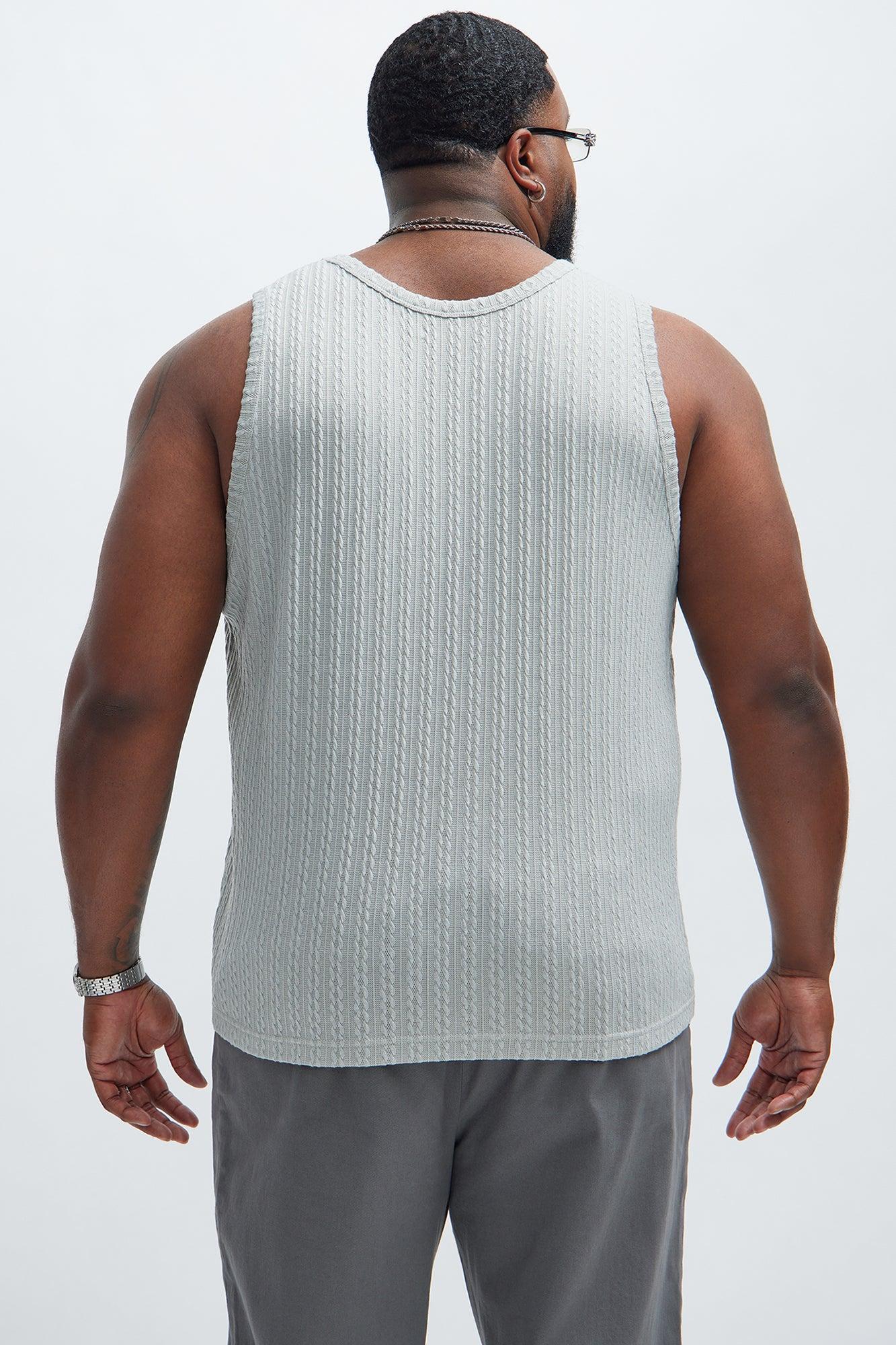 Kellen Textured Tank - Grey Product Image