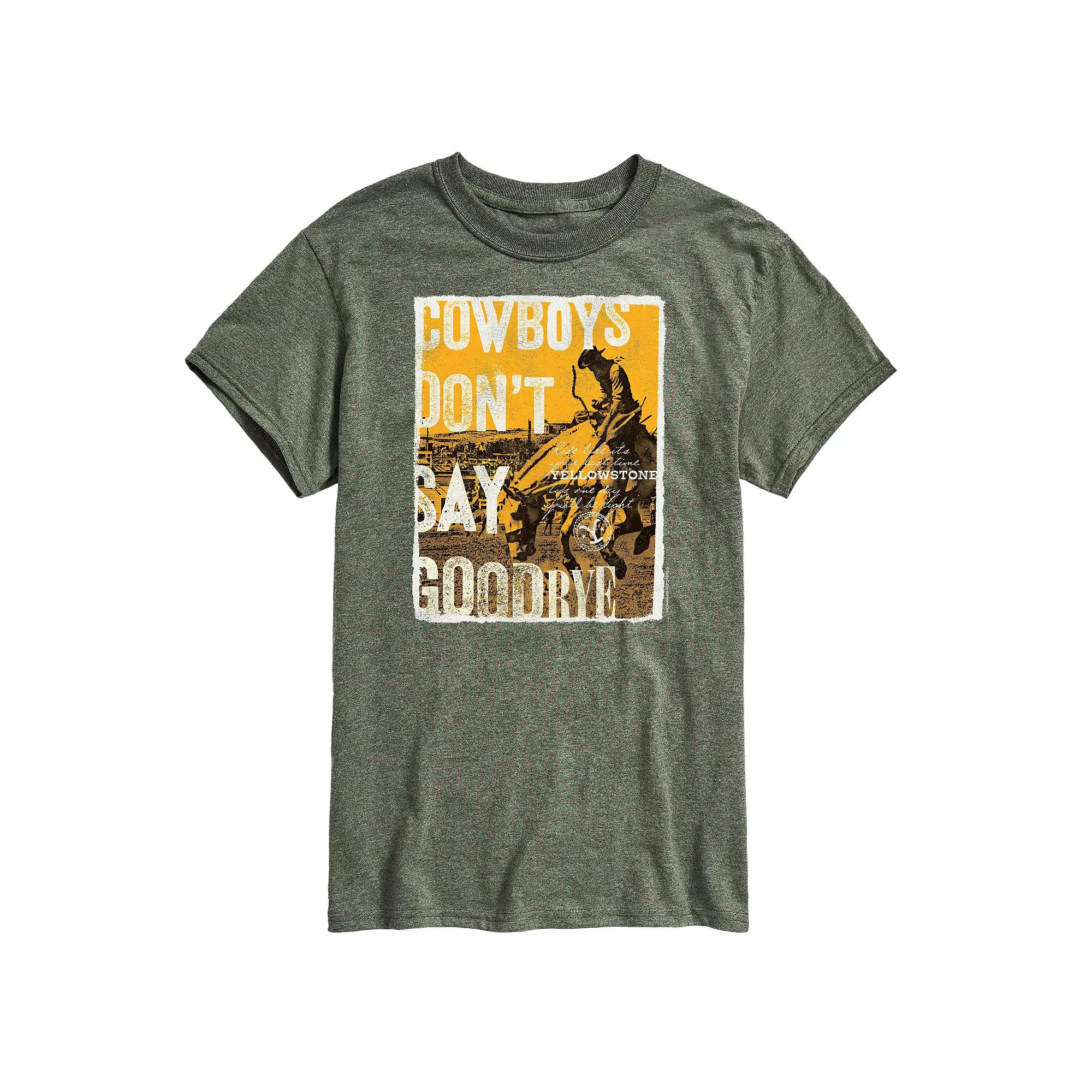 Men's Yellowstone Cowboys Don't Say Goodbye Graphic Tee,  Product Image