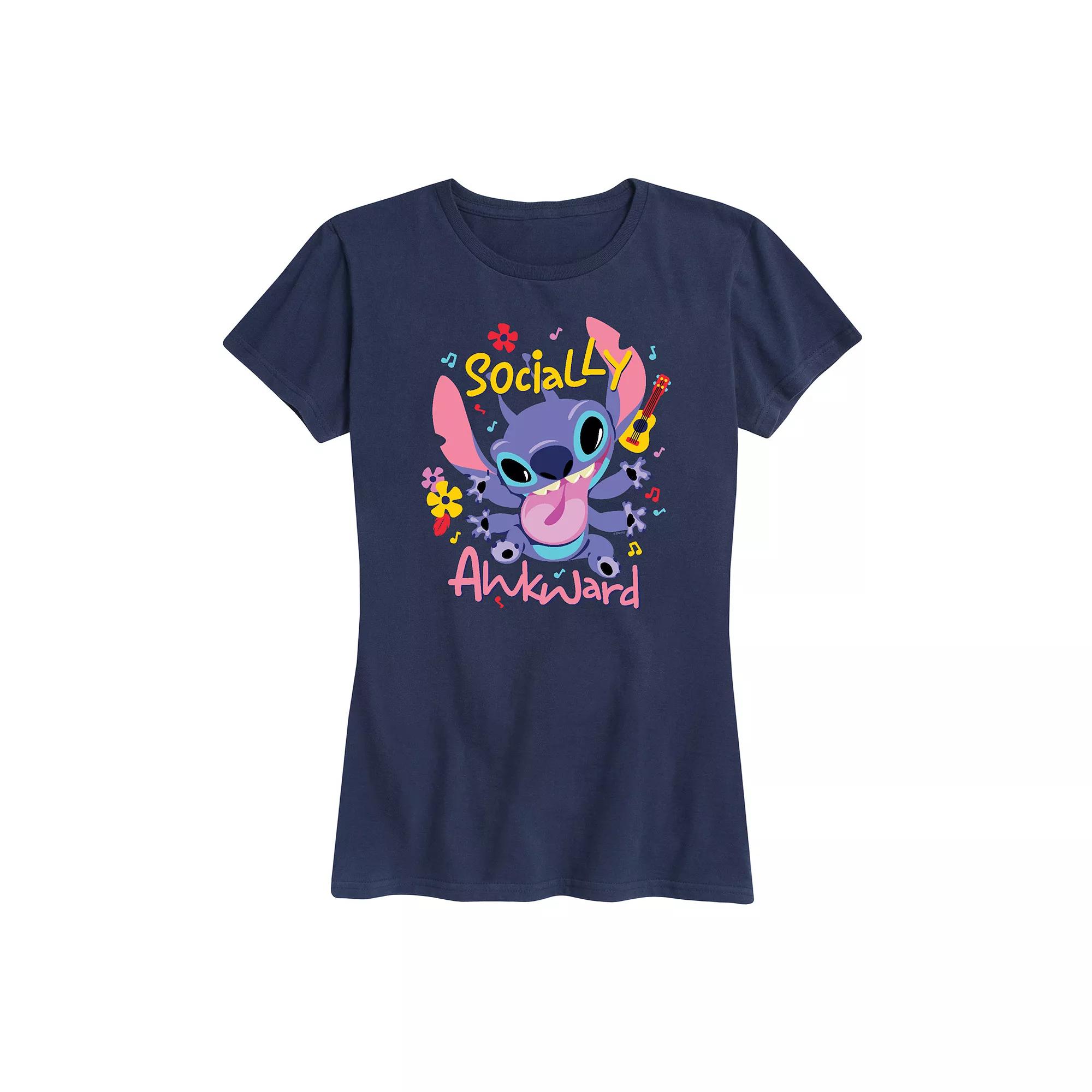 Disney's Lilo & Stitch Women's Socially Awkward Graphic Tee,  Product Image