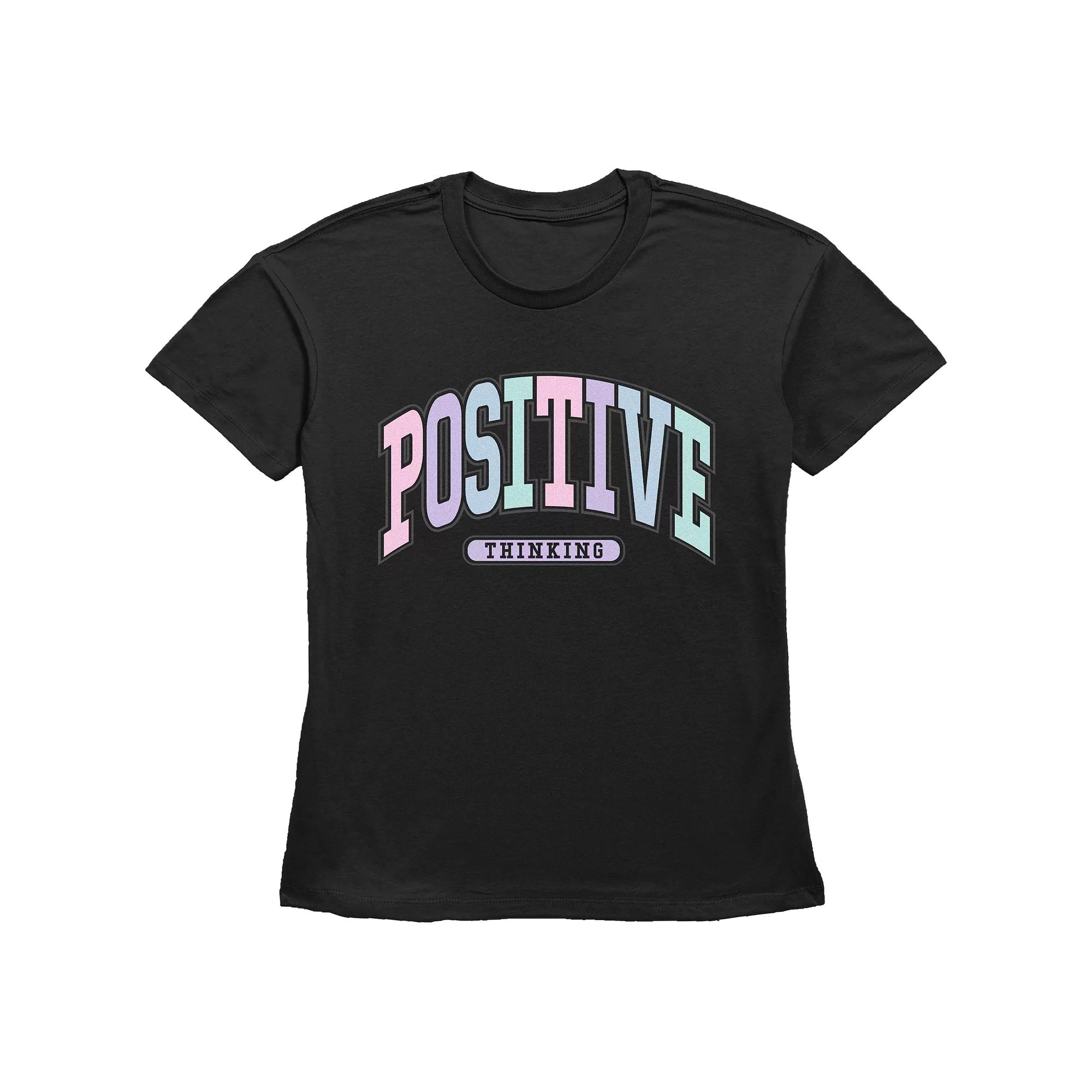 Women's Positive Thinking Basic Fit Tee, Girl's,  Product Image