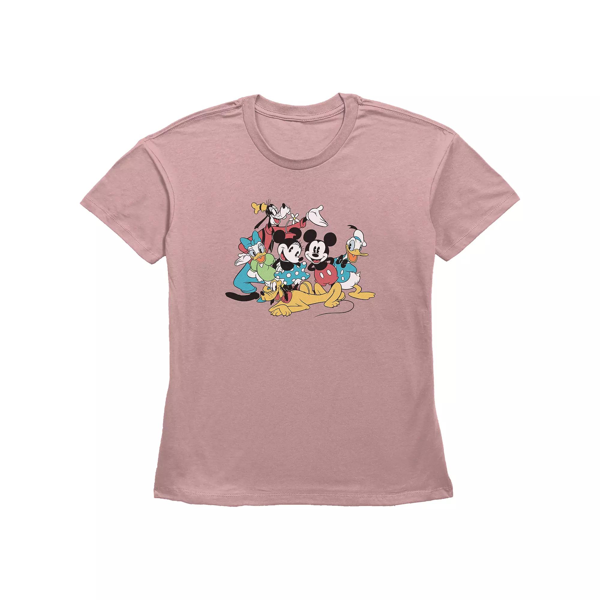 Disney's Mickey Mouse And Friends Vintage Group Portrait Women's Graphic Tee,  Product Image