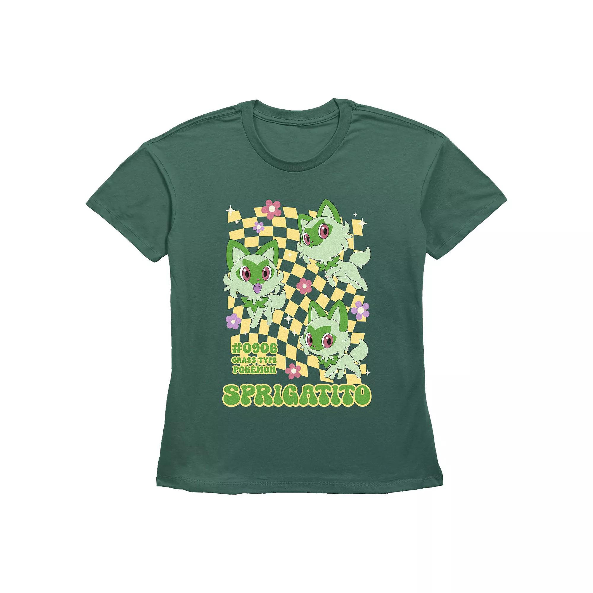 Women's Pokemon Sprigatito Grass Type Graphic Tee,  Product Image