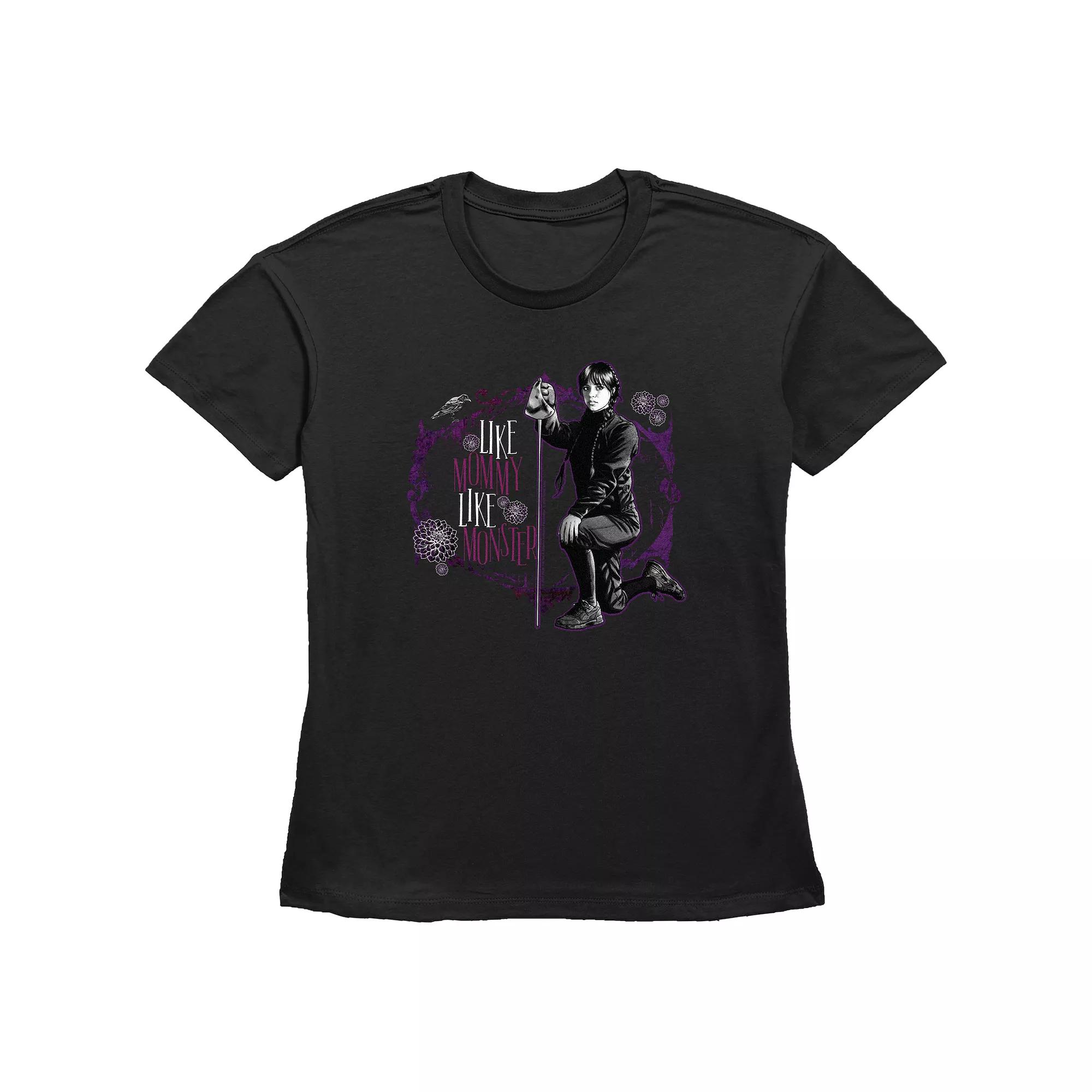 Women's Wednesday Like Mommy Like Monster Graphic Tee,  Product Image
