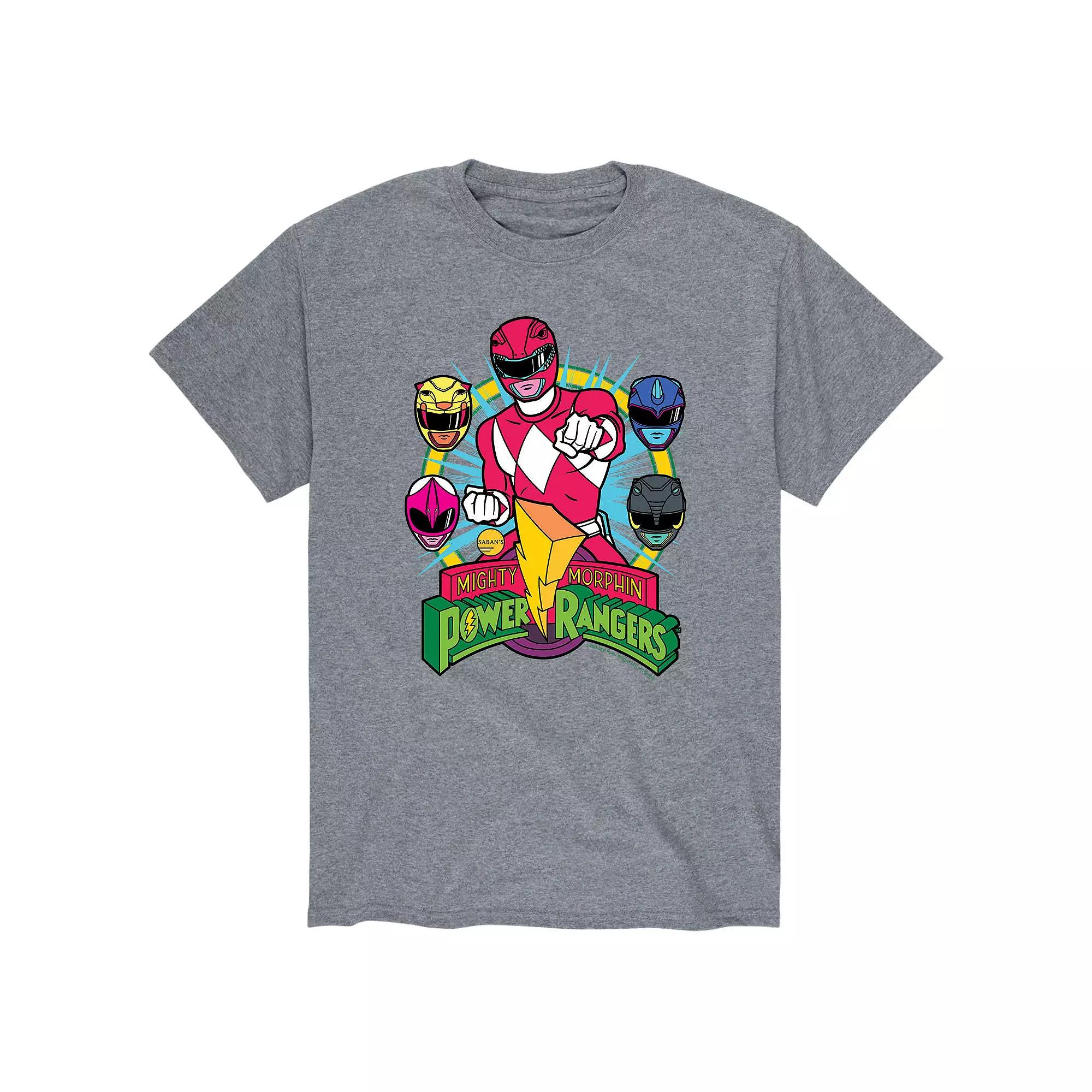 Men's Power Rangers Red Ranger Faces Tee,  Product Image