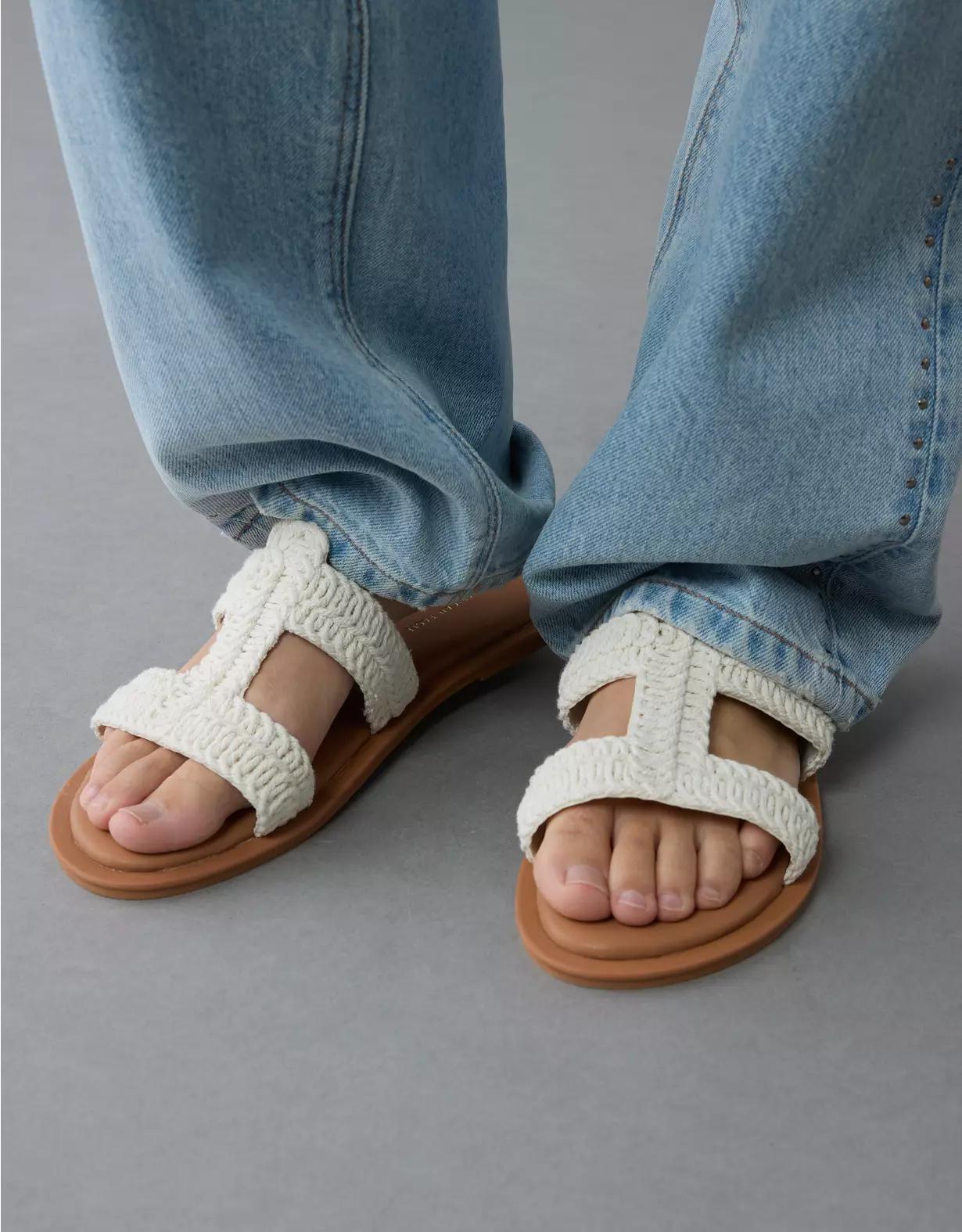 AE Crochet Slide Sandal Product Image