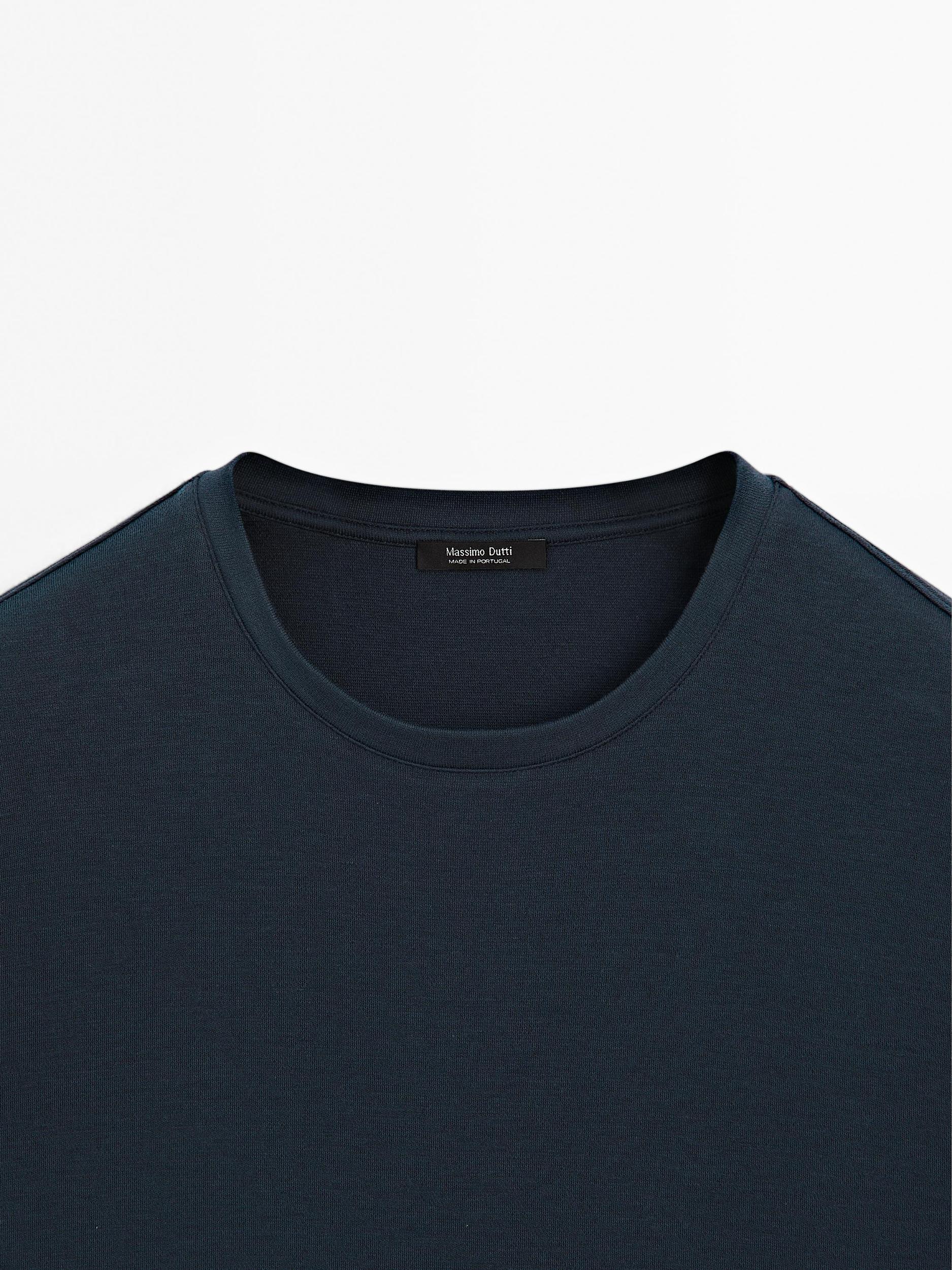 100% cotton T-shirt with ribbed trims Product Image