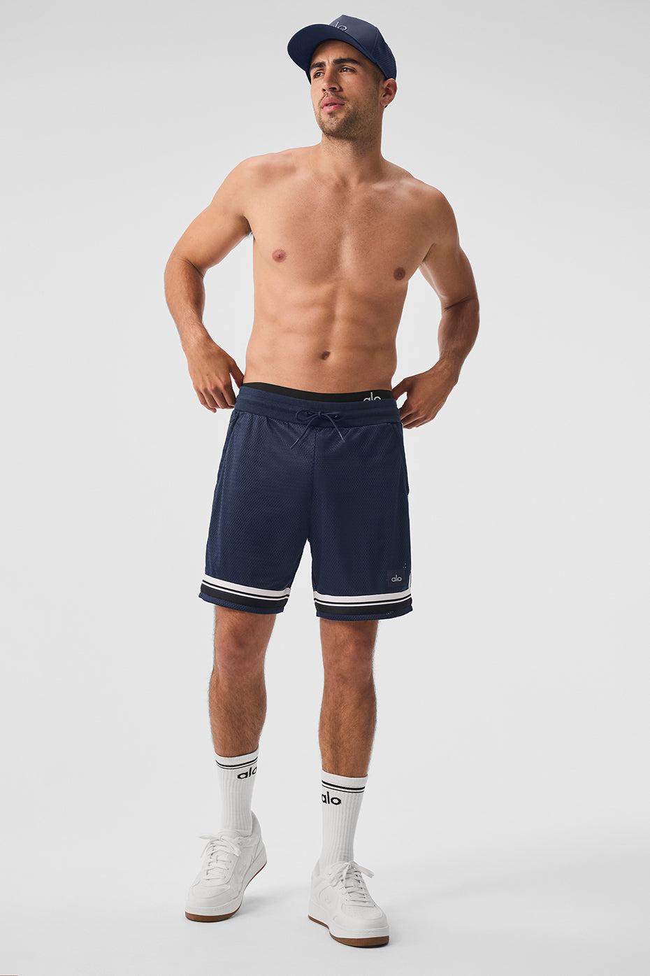 7" Key Mesh Basketball Short - Navy Product Image