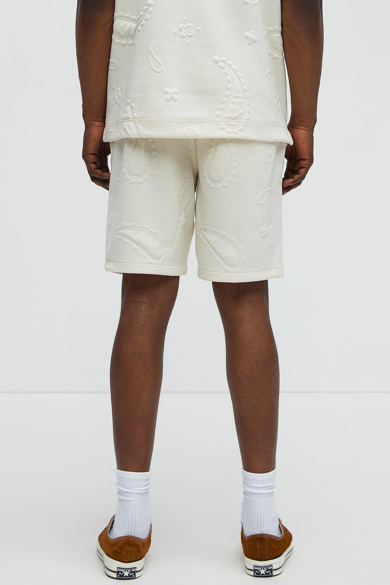 Heavyweight Textured Jacquard Relaxed Short - Off White Product Image