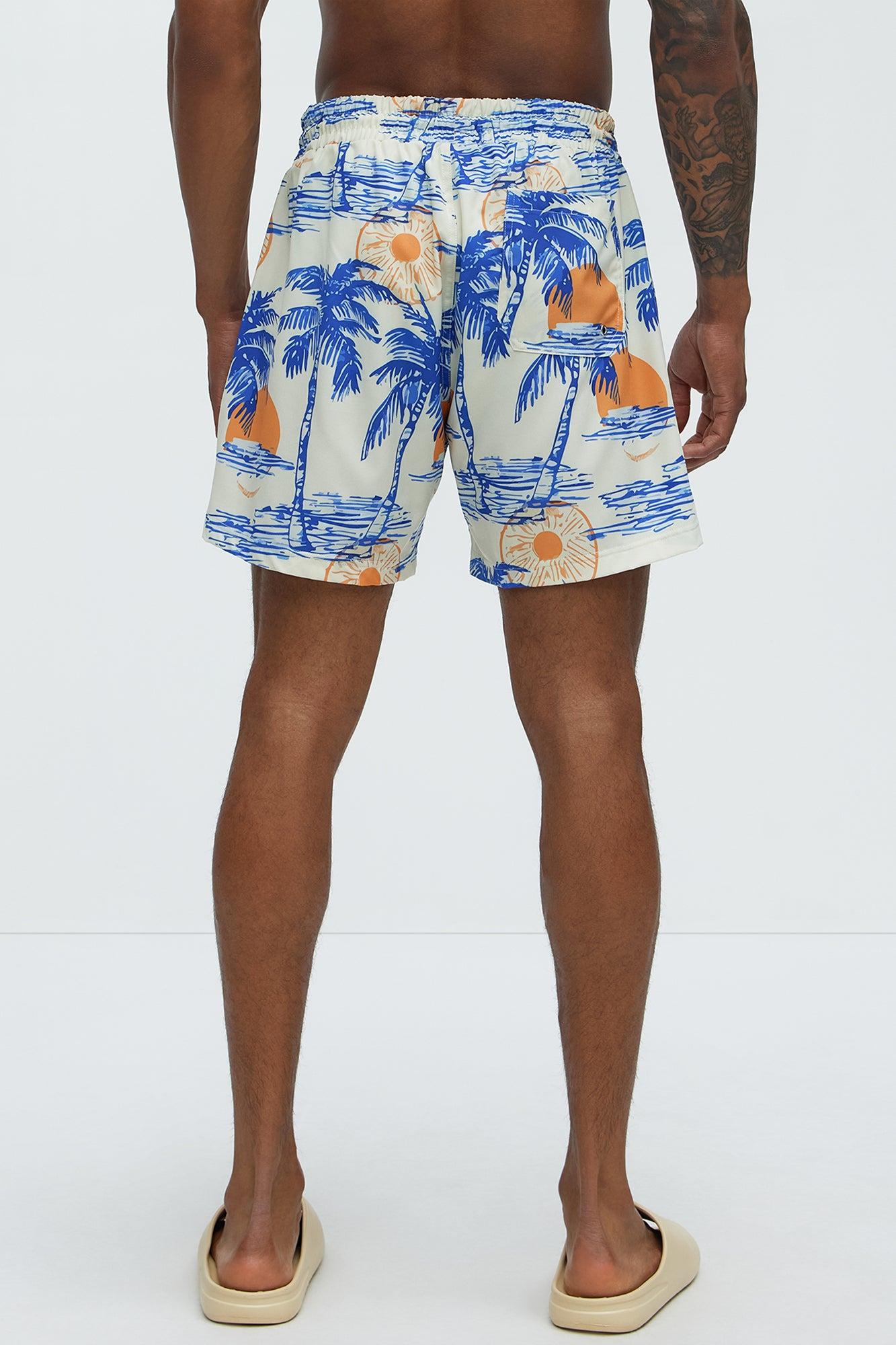 Watercolor City Printed Swim Classic Trunk - Multi Color Product Image