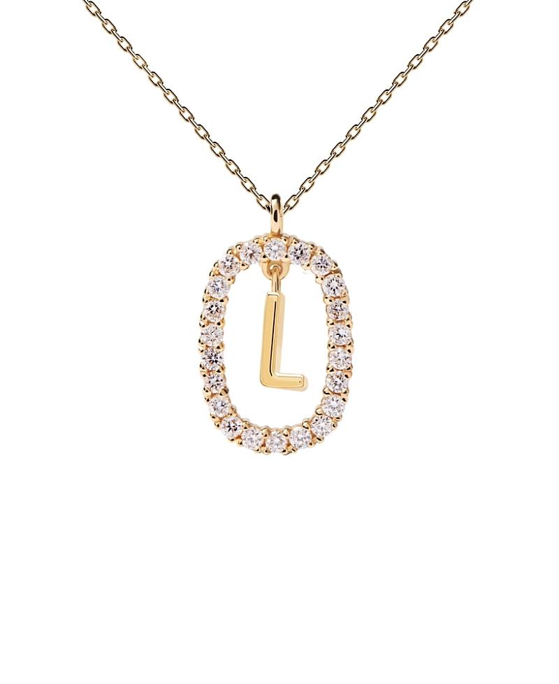 Pdpaola Womens Lab Grown Diamonds and Gold Letter Necklace Product Image