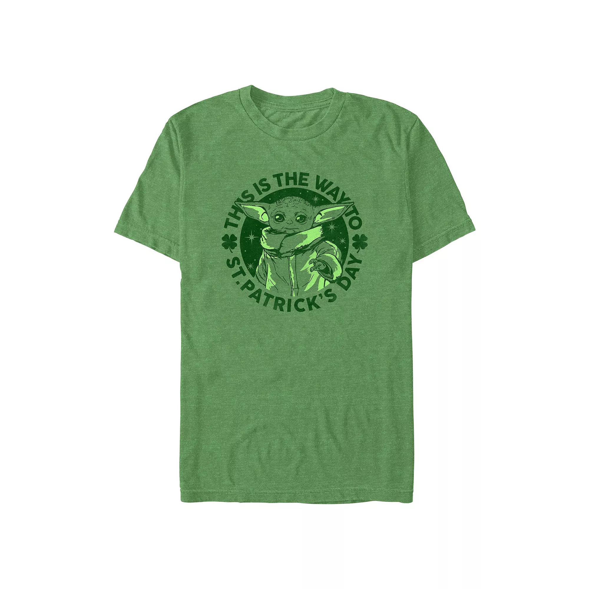 Big & Tall Star Wars The Mandalorian The Way To Saint Patrick's Day Graphic Tee, Men's, Size: 5XL, Kelly Grey Product Image