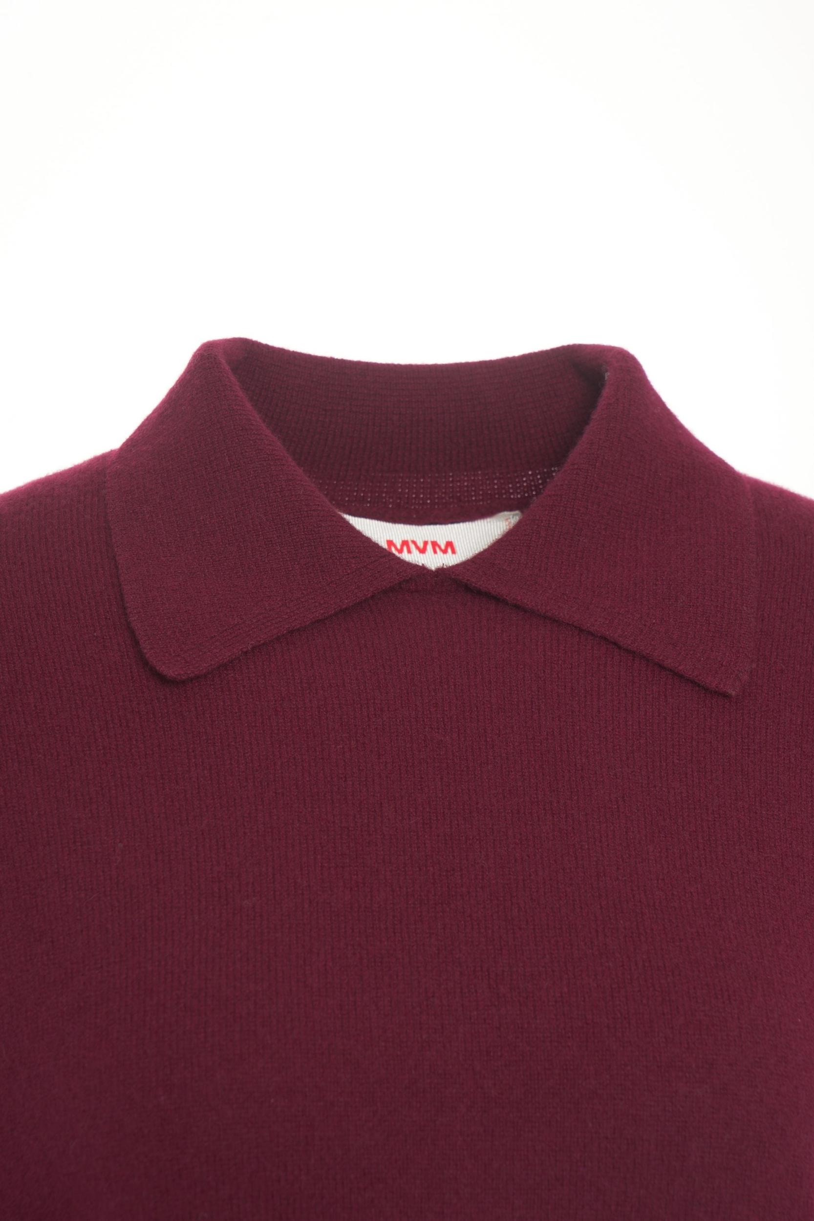 Knit Sweater with Polo Collar Product Image