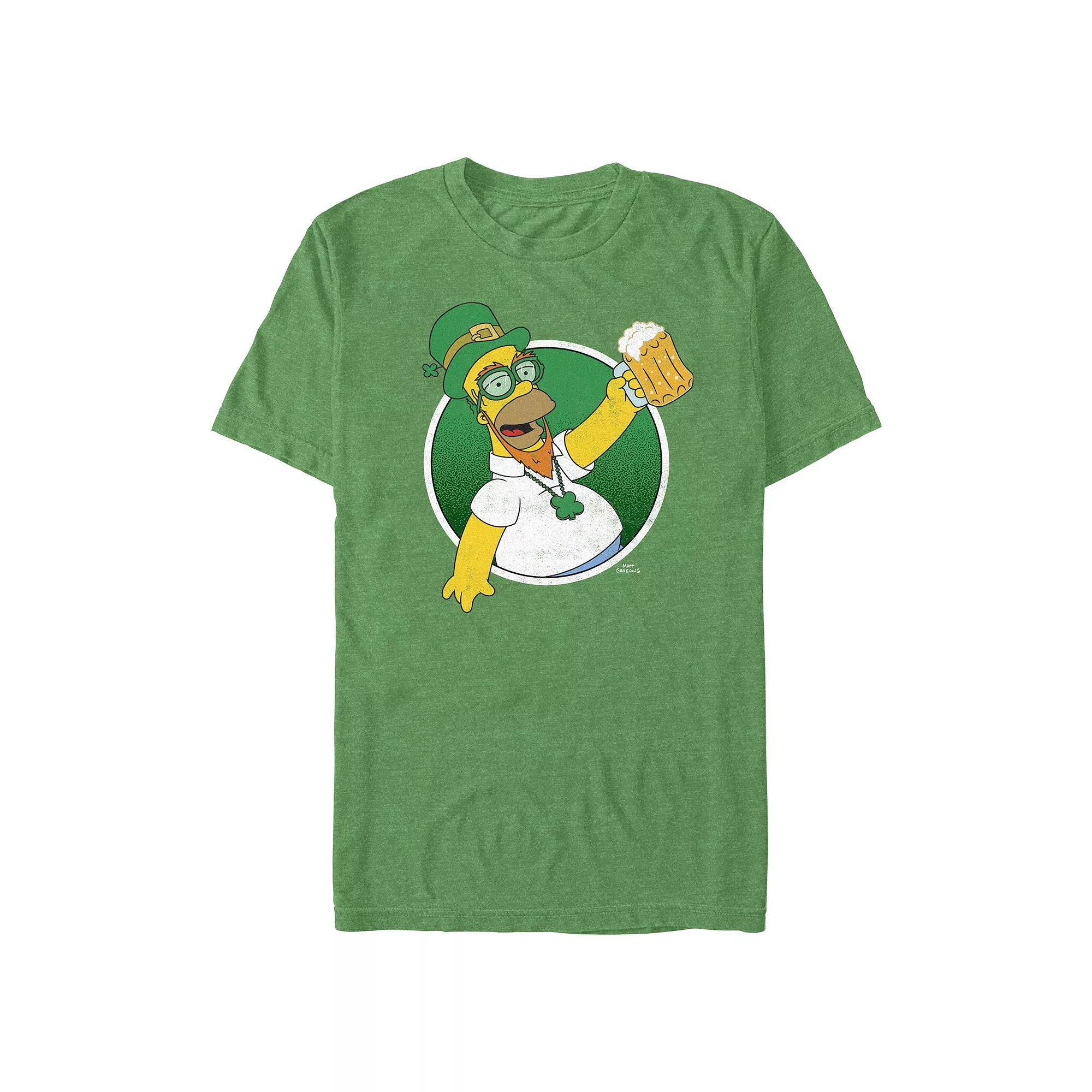 Big & Tall The Simpsons Homer Leprechaun With Beer Graphic Tee, Men's,  Product Image