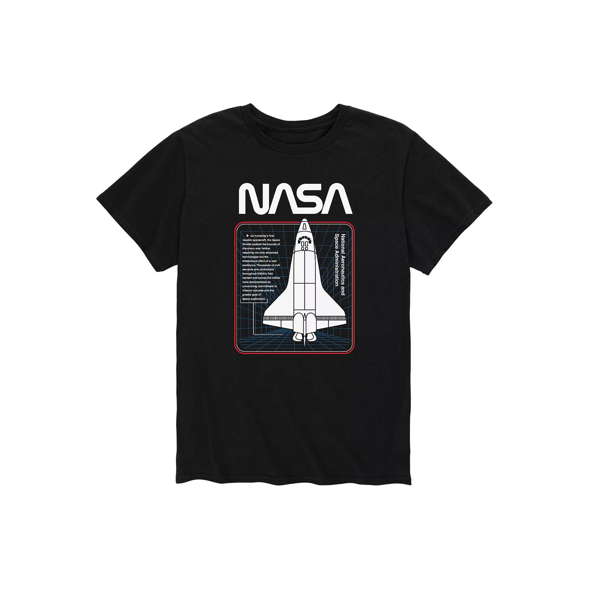 Big & Tall NASA Shuttle Space Grid Tee, Men's,  Product Image