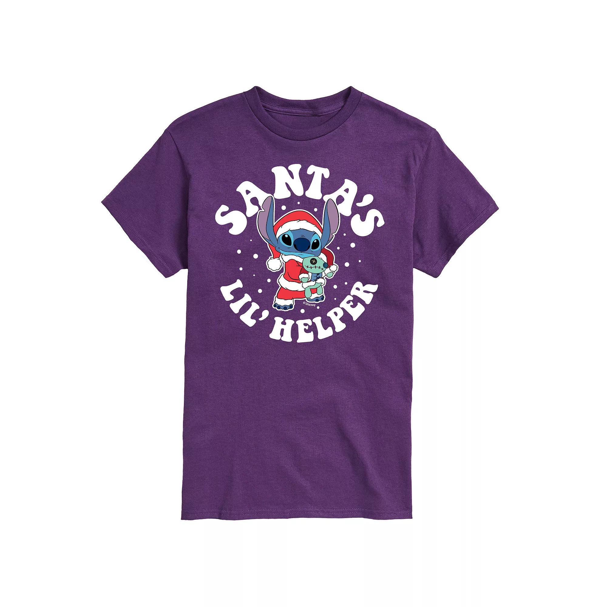 Disney's Lilo & Stitch Men's Santa's Lil Helper Graphic Tee,  Product Image