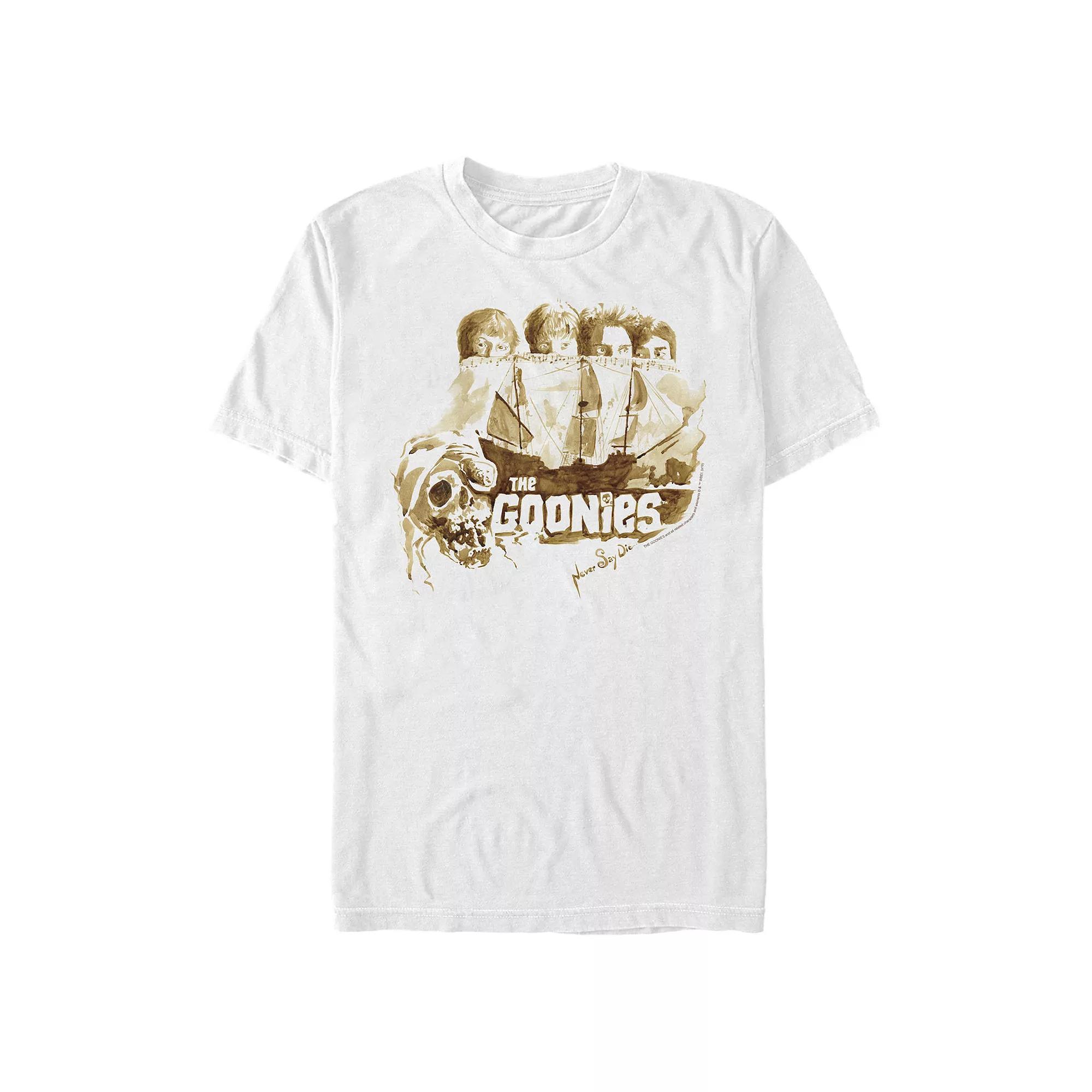Men's The Goonies Group Shot Behind Ship Portrait Tee,  Product Image