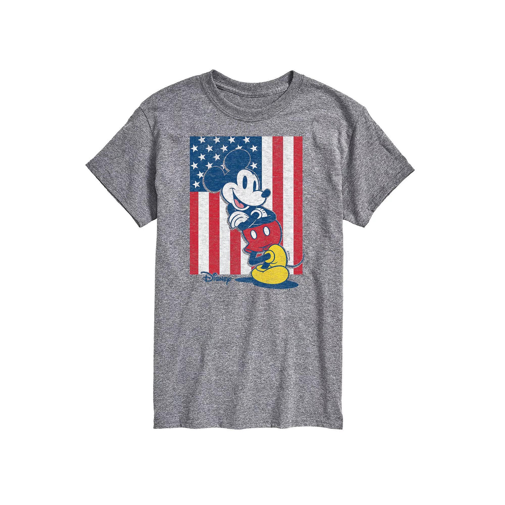 Disney's Mickey Mouse Men's Americana Flag Graphic Tee,  Product Image