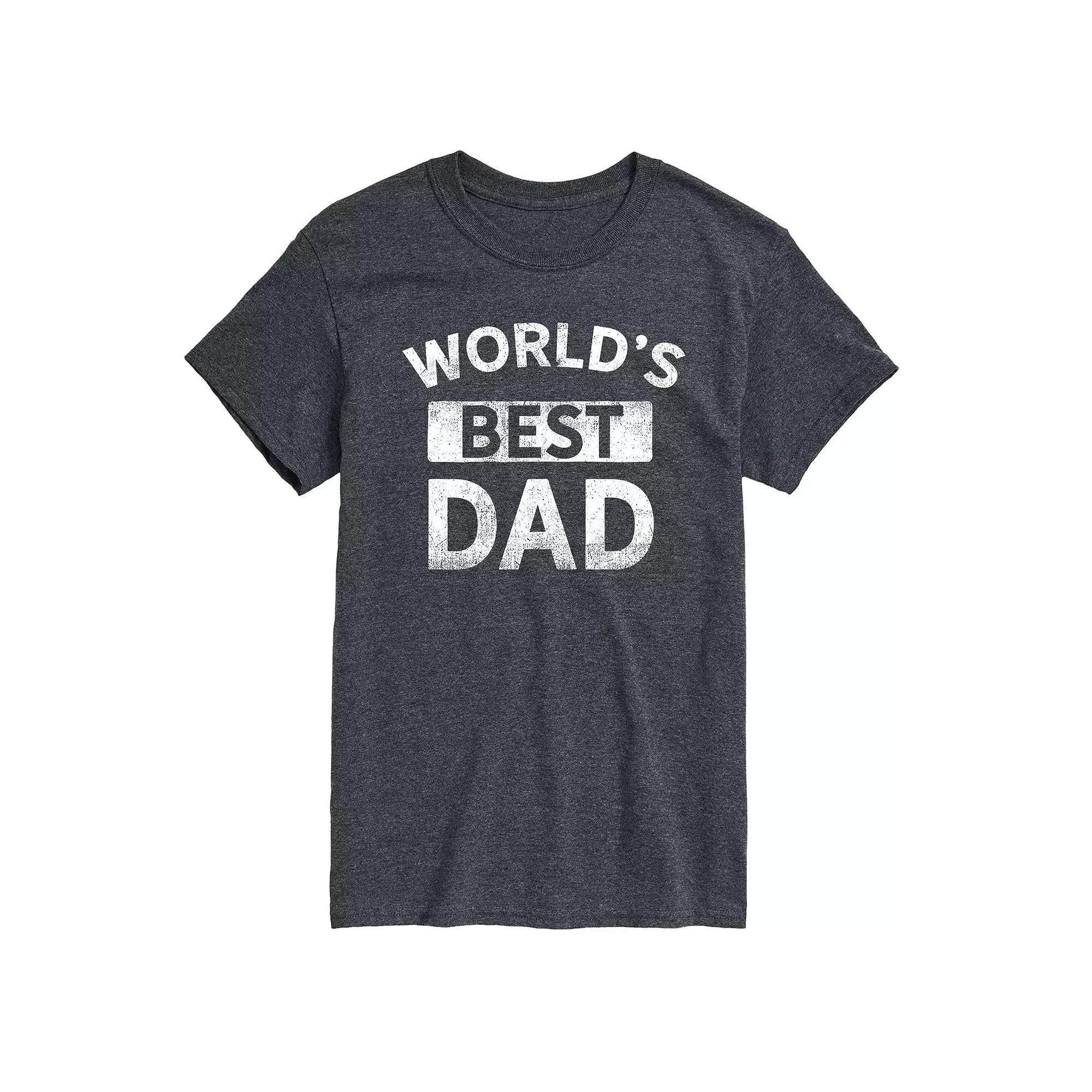 Big & Tall World's Best Dad Tee, Men's,  Product Image