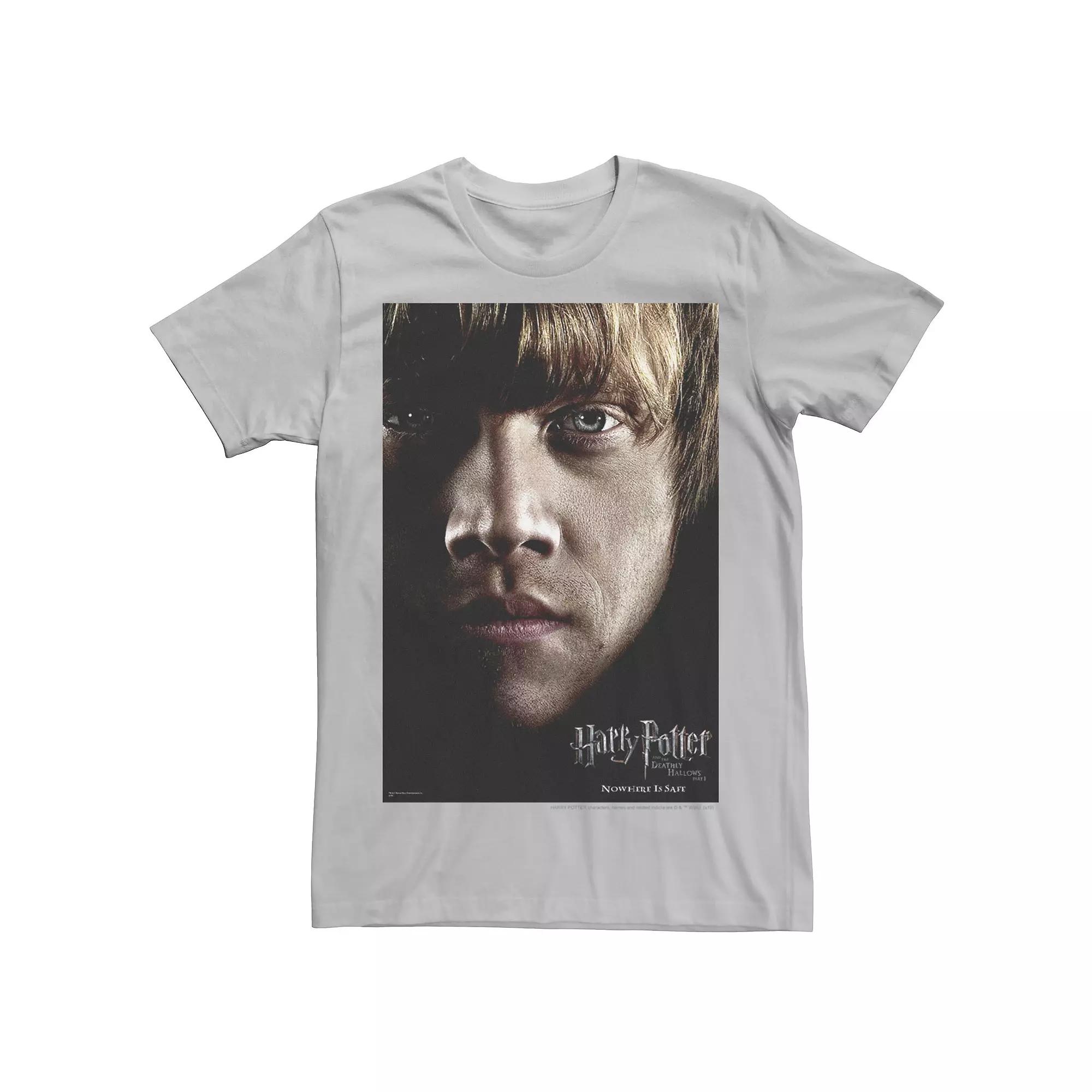 Men's Harry Potter Deathly Hallows Ron Weasley Poster Graphic Tee,  Product Image