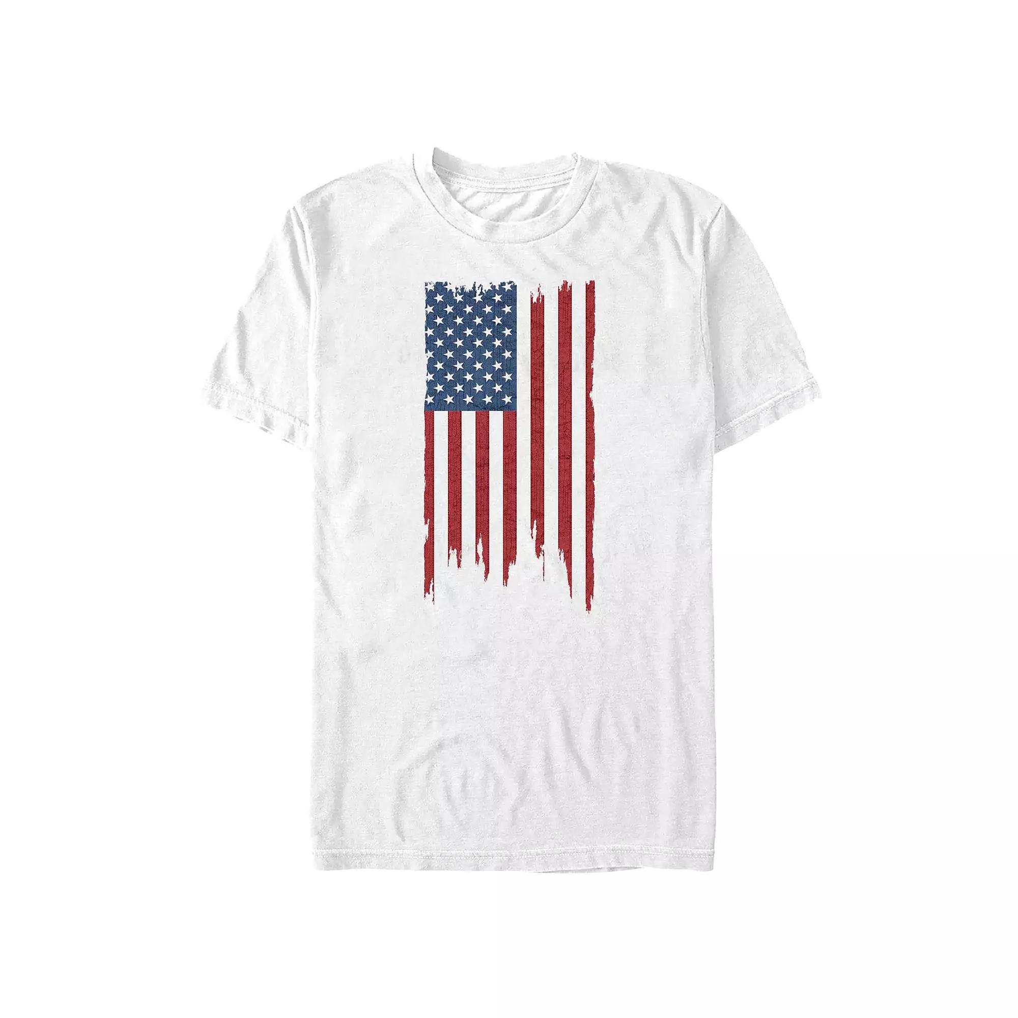 Big & Tall USA Flag Distressed Design Graphic Tee, Men's,  Product Image