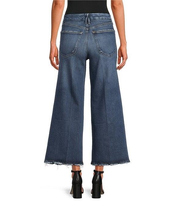 Good American Soft Tech Good Waist High Rise Cropped Palazzo Jeans Product Image