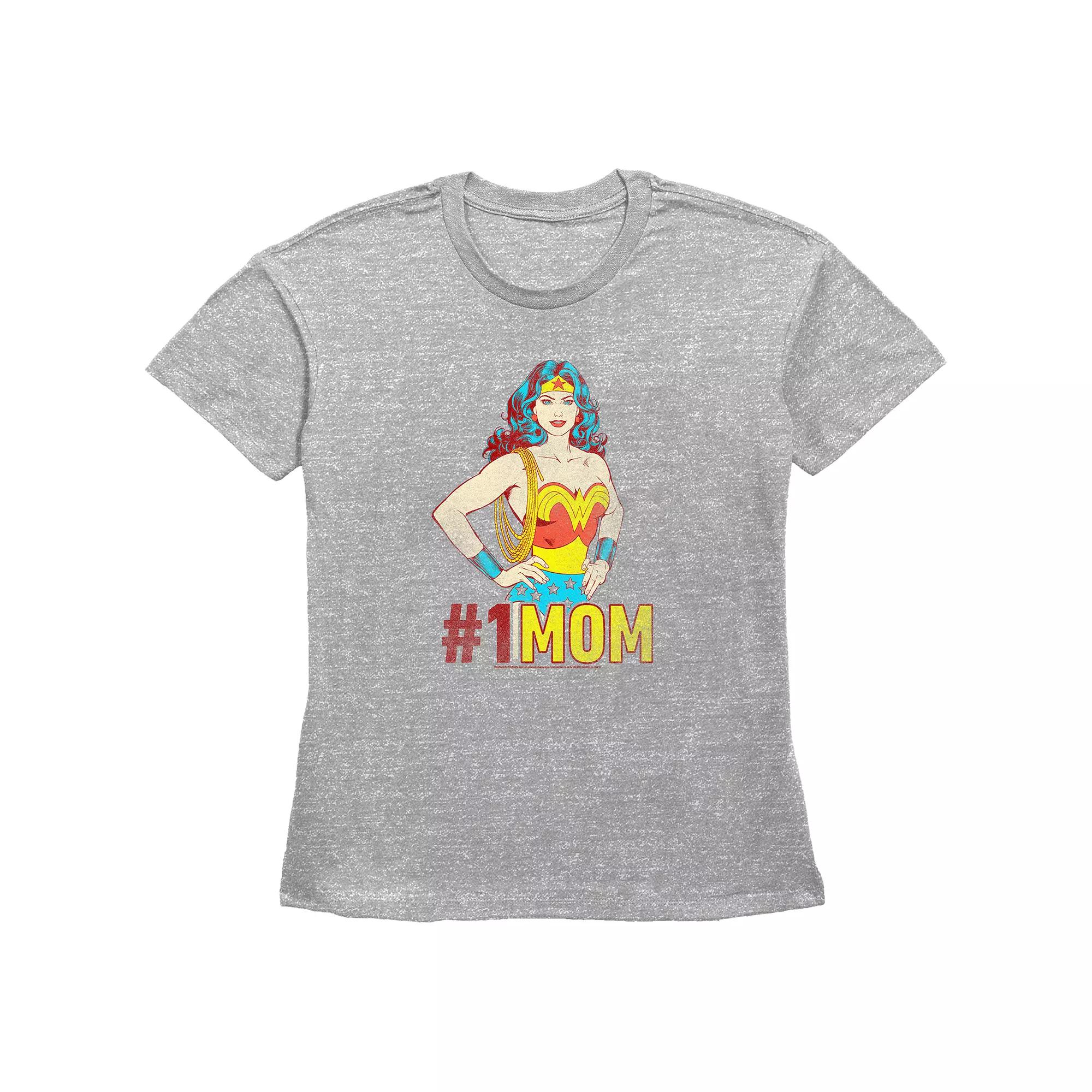 Women's Wonder Woman #1 MOM Basic Fit Graphic Tee,  Product Image